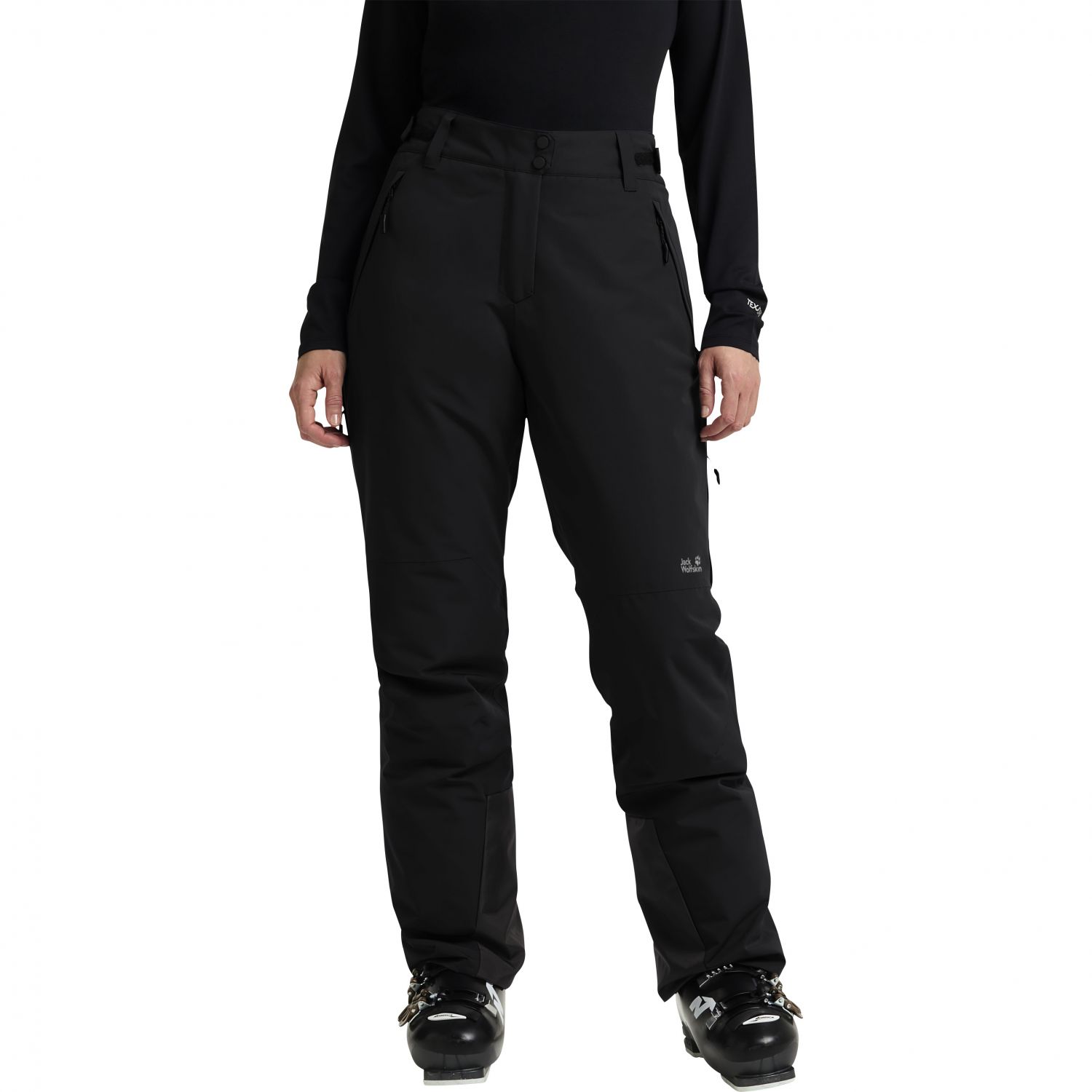 Jack Wolfskin Flowline 2L Ins, Skibukse, Dame, Black