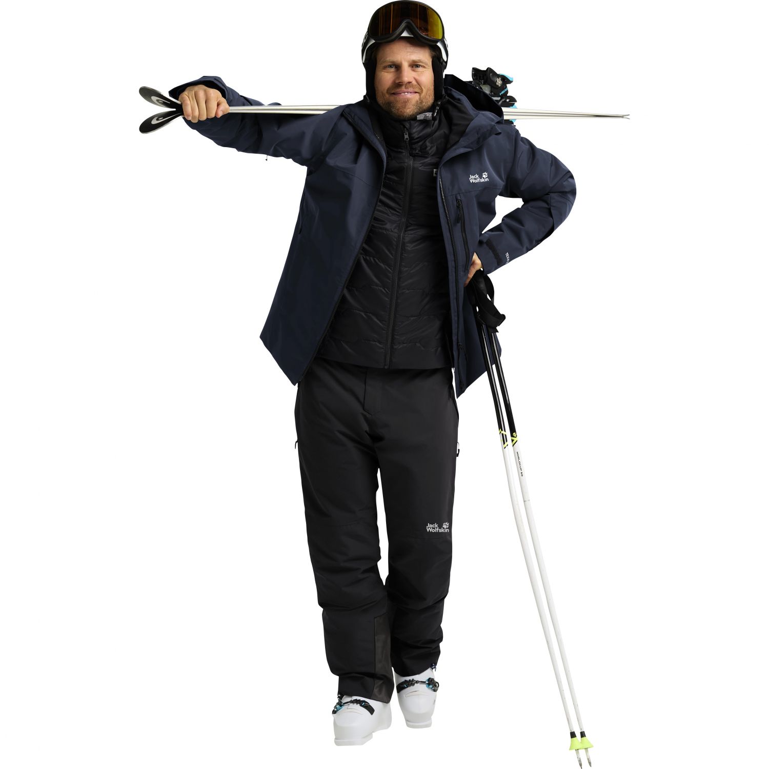 Jack Wolfskin Flowline 2L Ins, Skibukse, Herre, Black