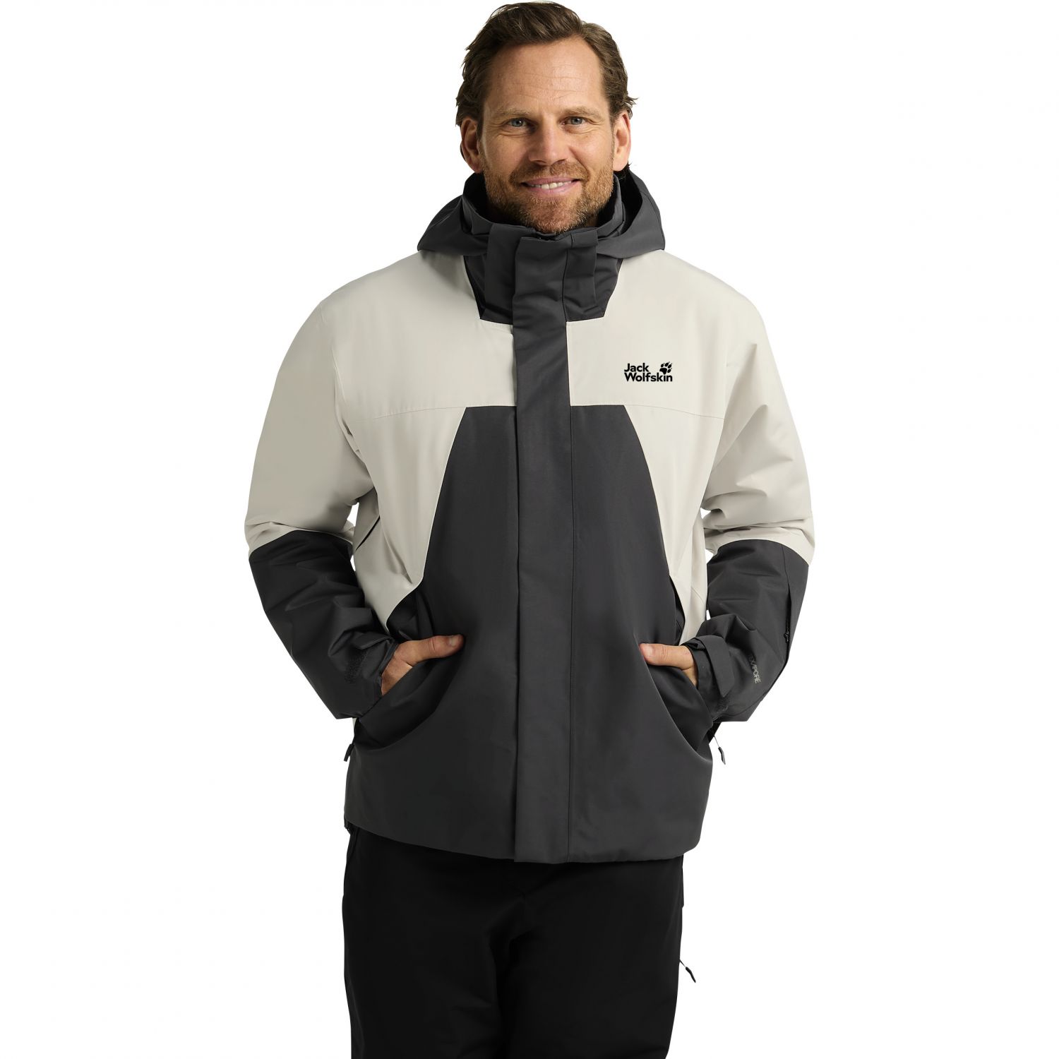 Jack Wolfskin Flowline 2L Ins, skijack, heren, beige