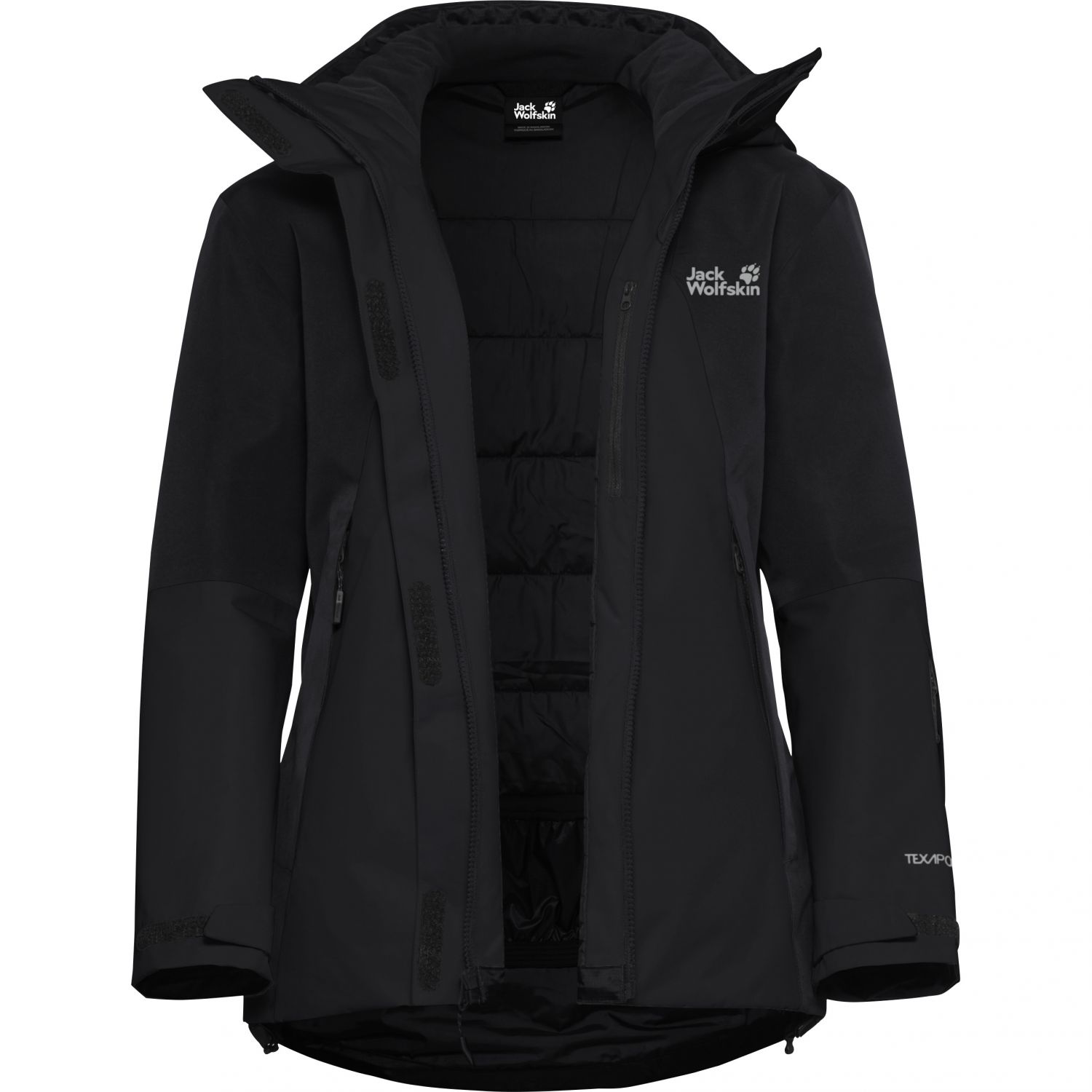 Jack Wolfskin Flowline 2L Ins, Skijakke, Dame, Black