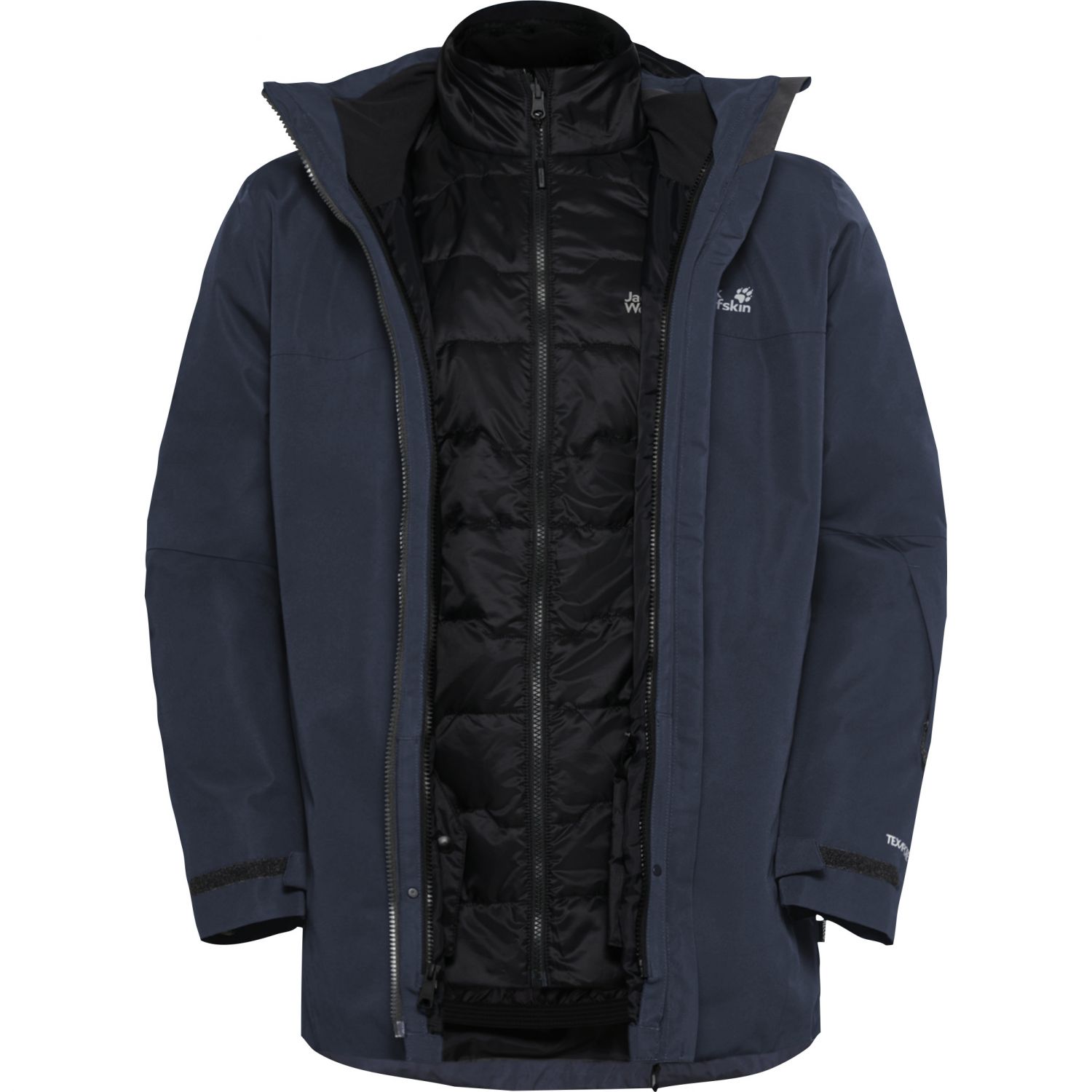 Jack Wolfskin Flowline 3in1, jachetă de schi, bărbați, albastru închis