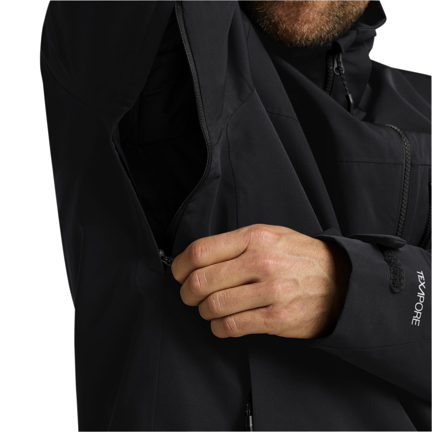 Jack Wolfskin Flowline 3in1, jachetă de schi, bărbați, negru