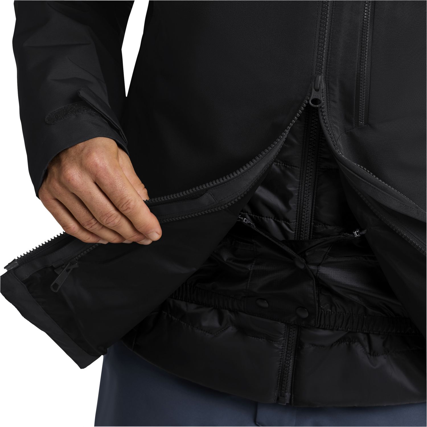 Jack Wolfskin Flowline 3in1, jachetă de schi, bărbați, negru