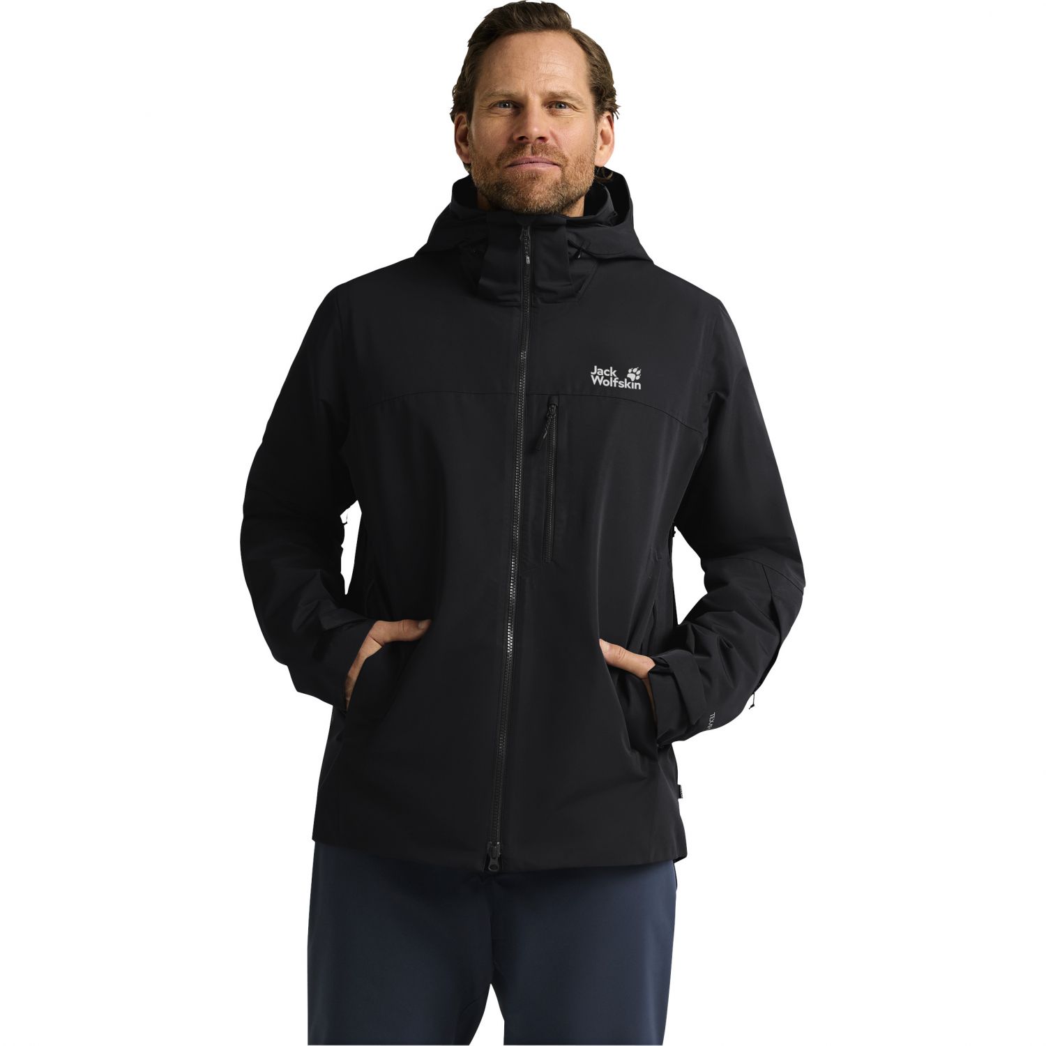 Jack Wolfskin Flowline 3in1, skijack, heren, zwart