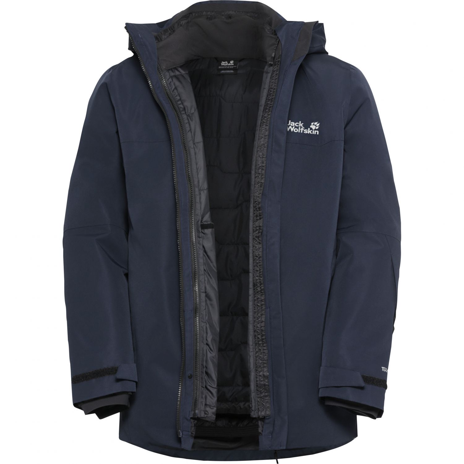 Jack Wolfskin Flowline 3v1, lyžiarska bunda, pánska, tmavomodrá