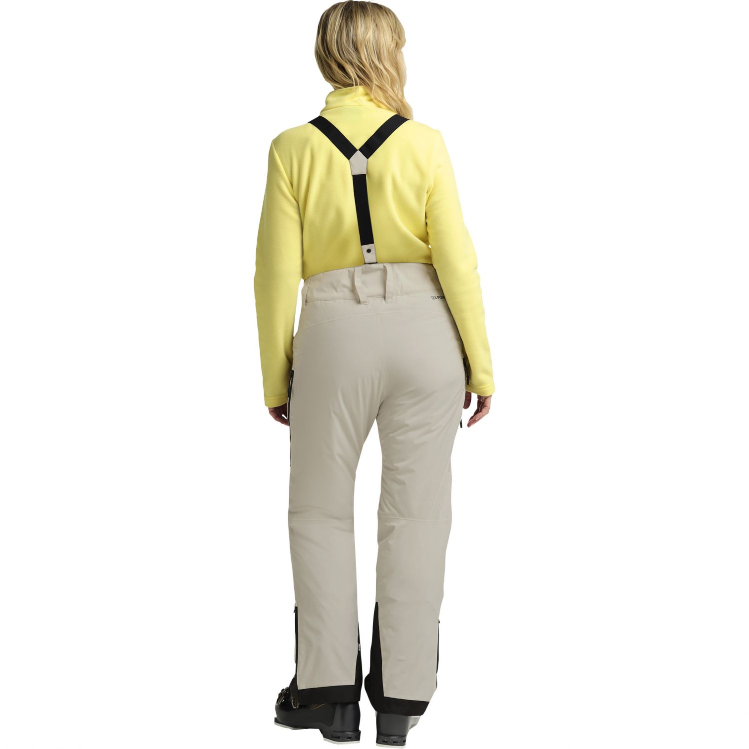 Jack Wolfskin Flowline Pro 2L Ins, dámske lyžiarske nohavice, béžová