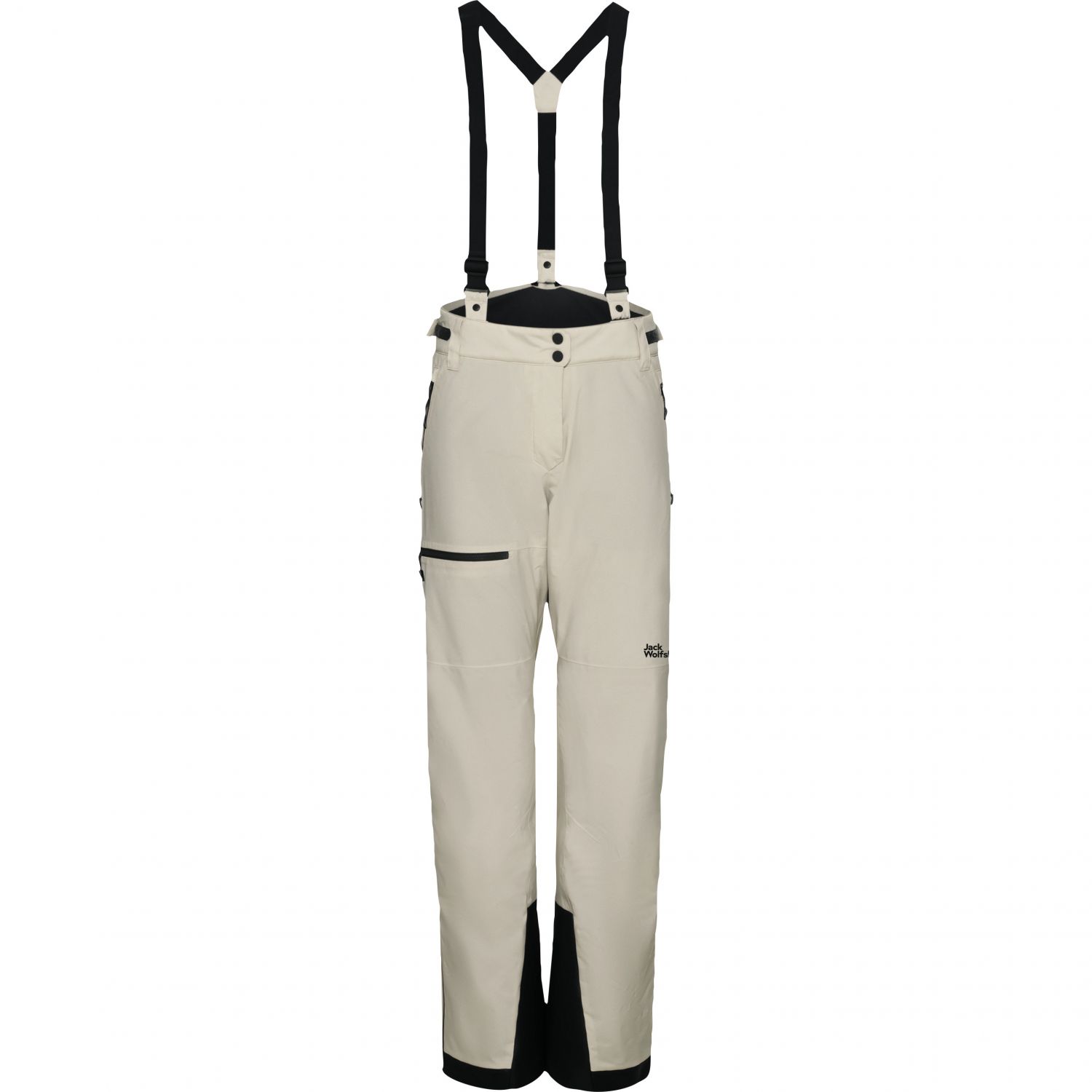 Jack Wolfskin Flowline Pro 2L Ins, dámske lyžiarske nohavice, béžová
