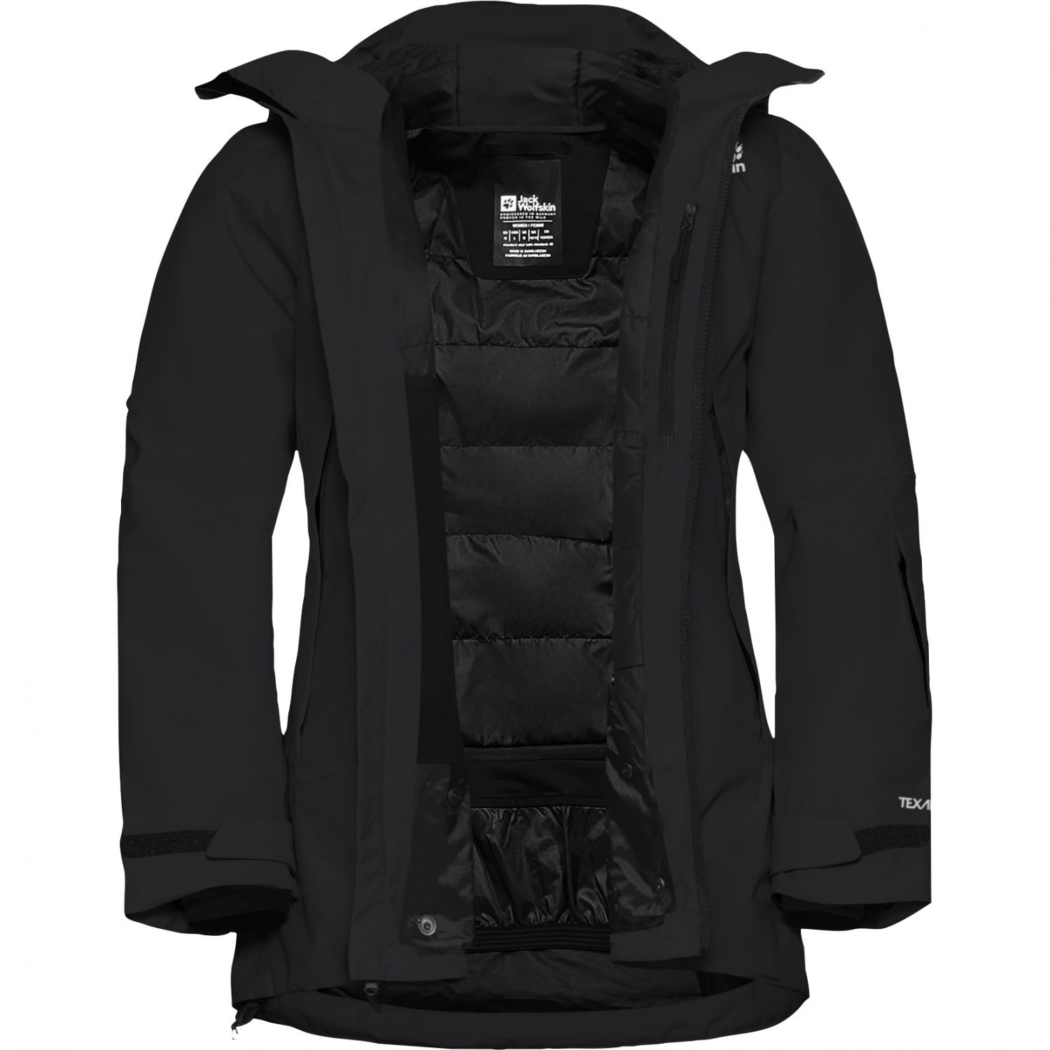 Jack Wolfskin Flowline Pro 2L Ins, lyžiarska bunda, dámska, čierna