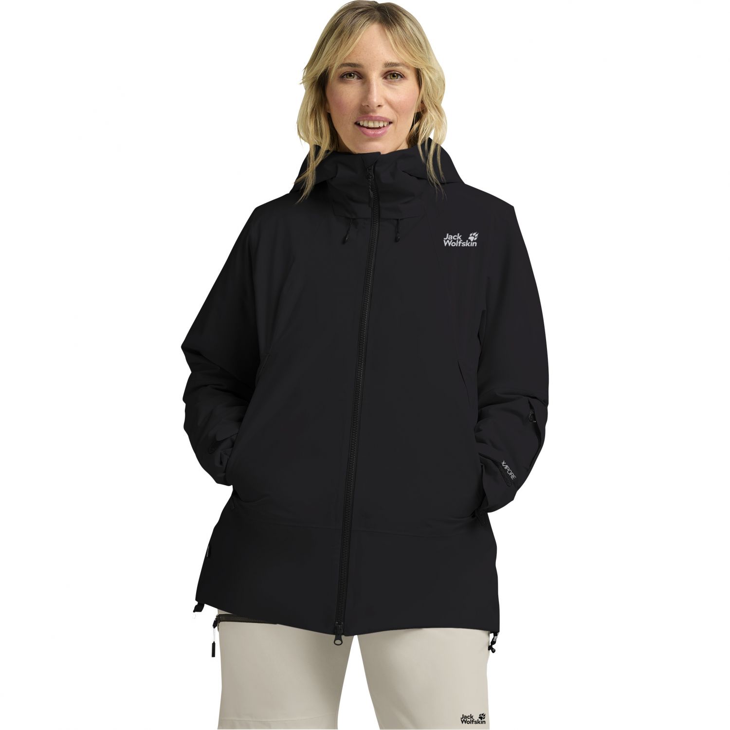 Jack Wolfskin Flowline Pro 2L Ins, lyžiarska bunda, dámska, čierna