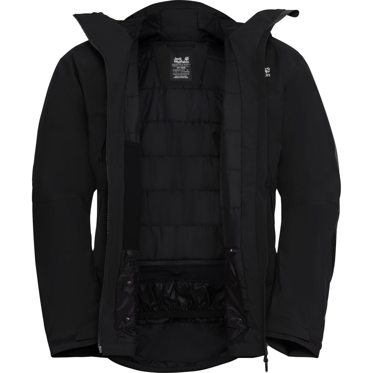 Jack Wolfskin Flowline Pro 2L Ins, lyžiarska bunda, pánska, čierna