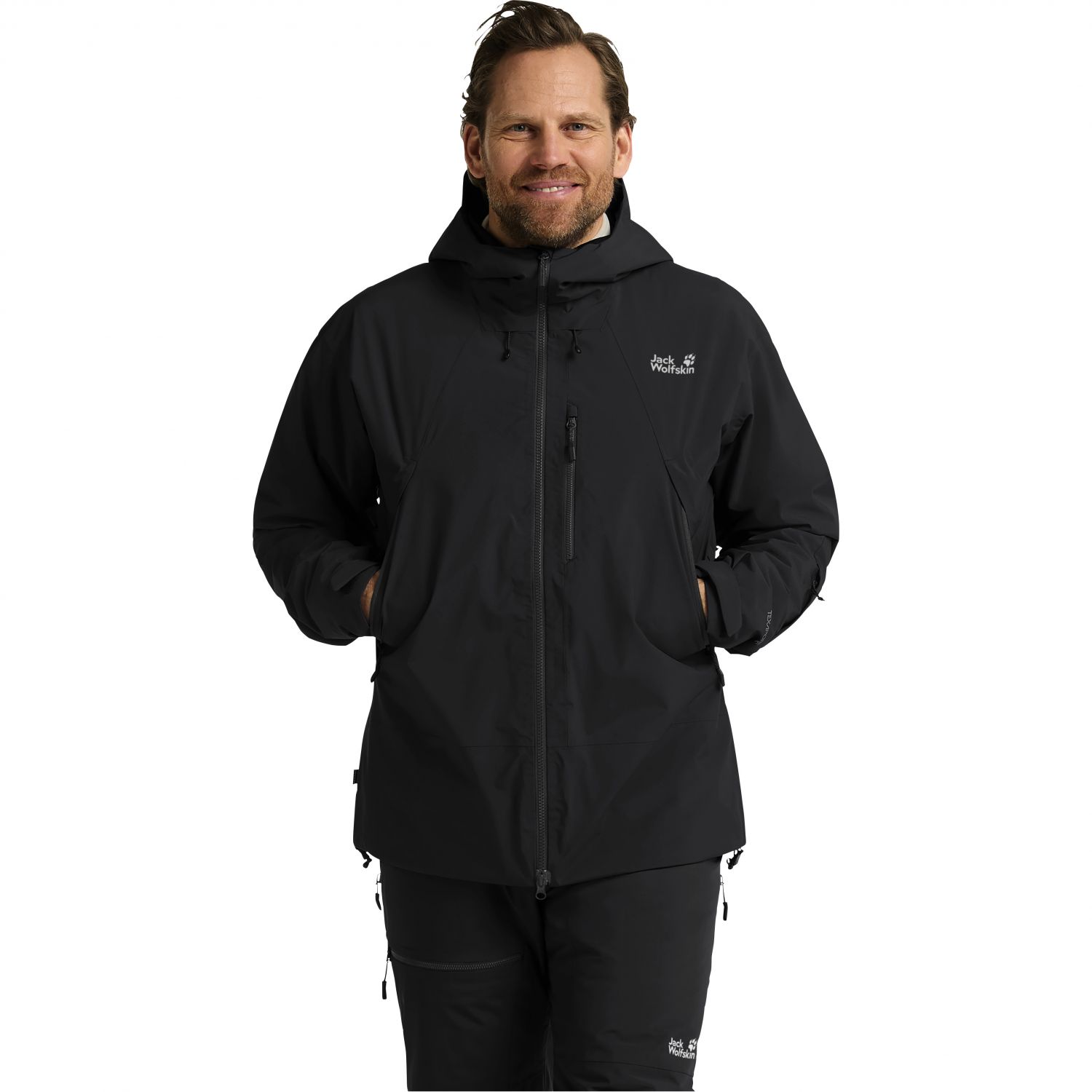 Jack Wolfskin Flowline Pro 2L Ins, lyžiarska bunda, pánska, čierna