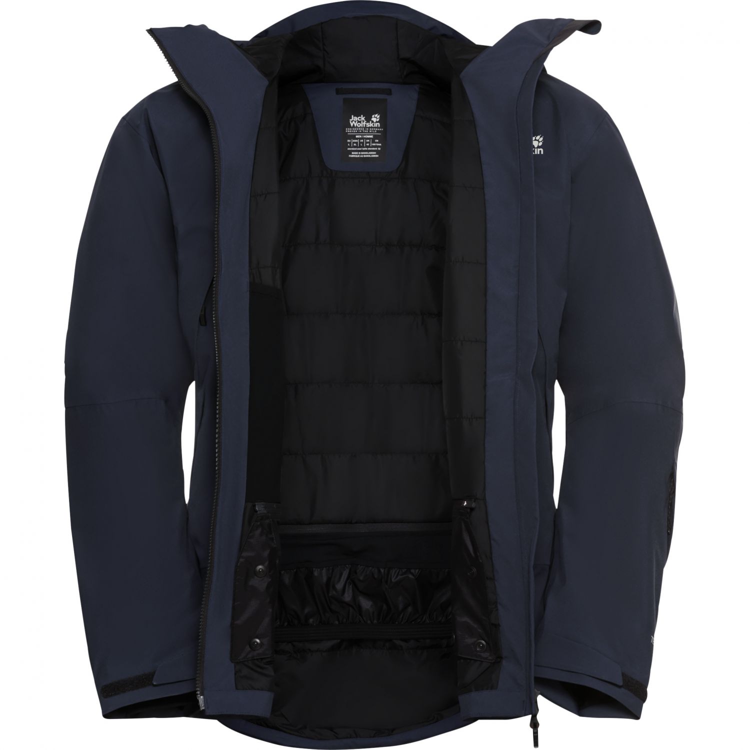 Jack Wolfskin Flowline Pro 2L Ins, lyžiarska bunda, pánska, tmavomodrá