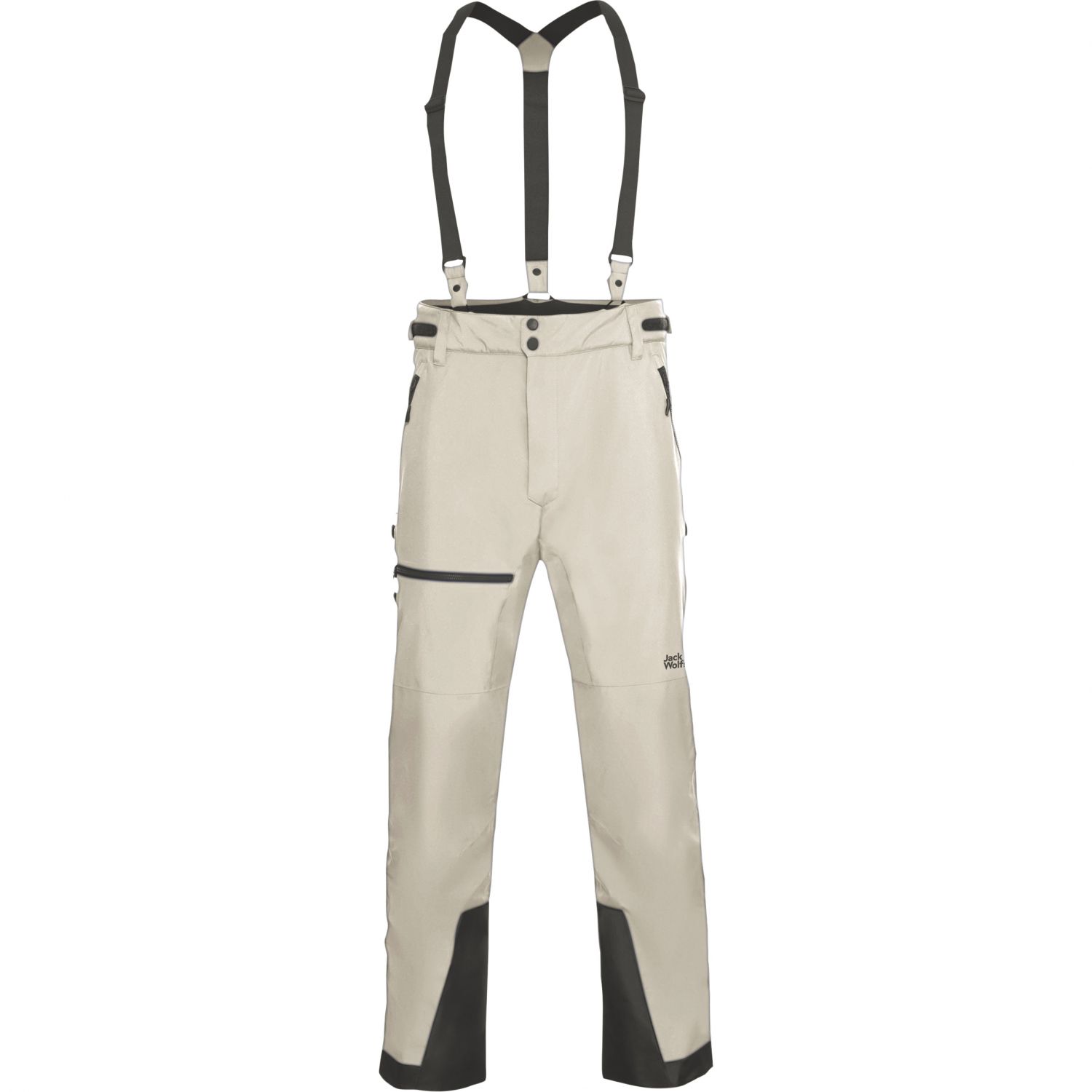 Jack Wolfskin Flowline Pro 2L Ins, lyžiarske nohavice, pánske, béžová