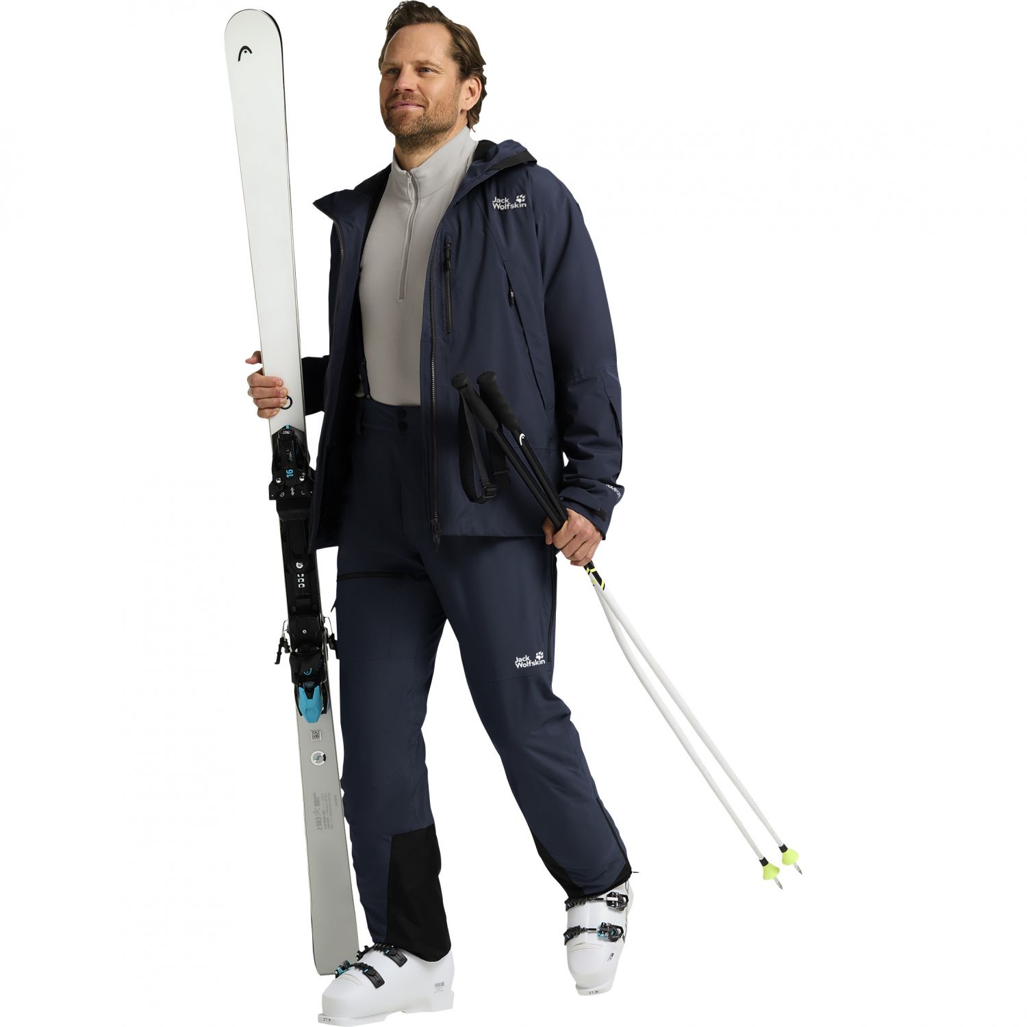 Jack Wolfskin Flowline Pro 2L Ins, skibroek, heren, donkerblauw