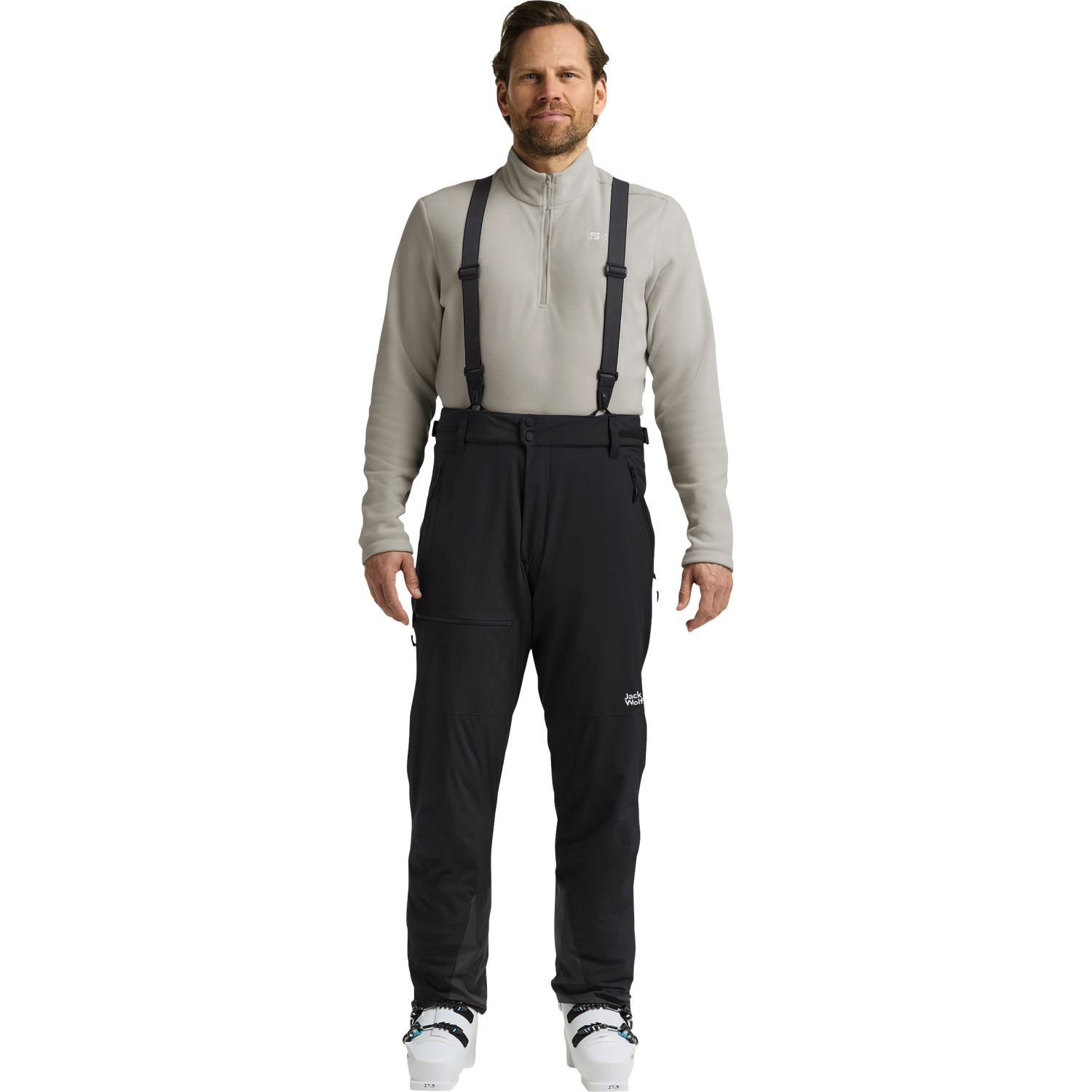 Jack Wolfskin Flowline Pro 2L Ins, skibroek, heren, zwart