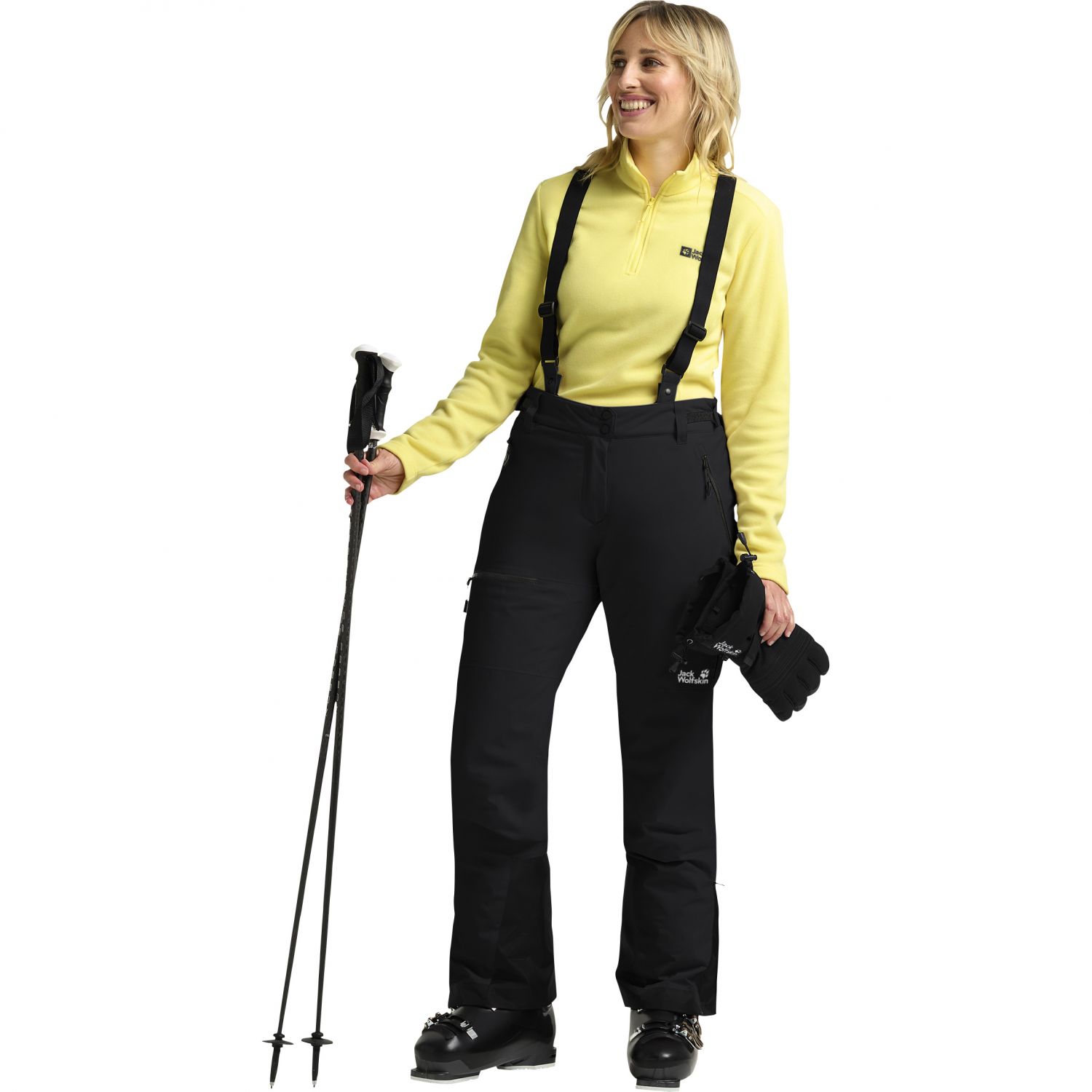 Jack Wolfskin Flowline Pro 2L Ins, Skibukse, Dame, Black