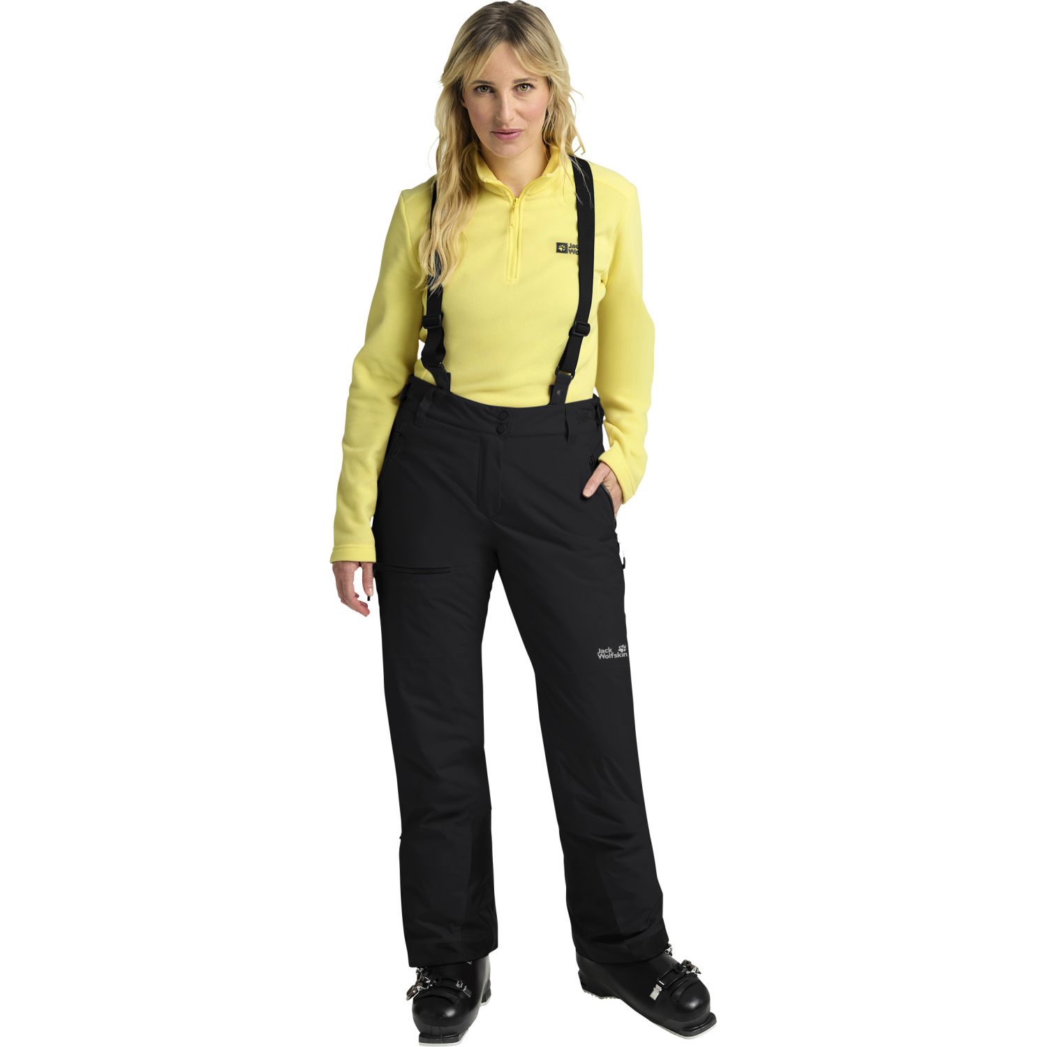Jack Wolfskin Flowline Pro 2L Ins, Skibukse, Dame, Black