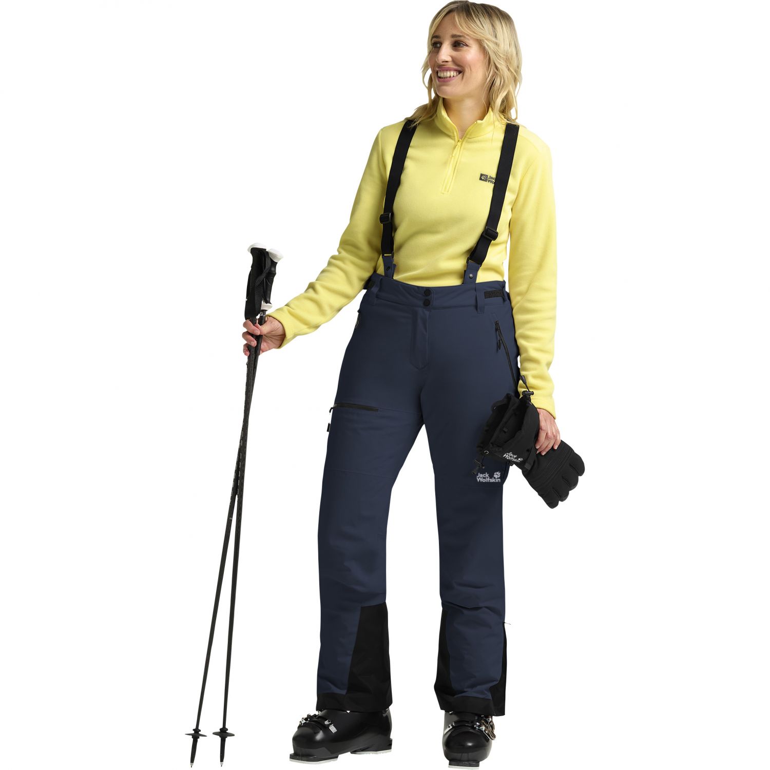 Jack Wolfskin Flowline Pro 2L Ins, Skihose, Damen, dunkelblau
