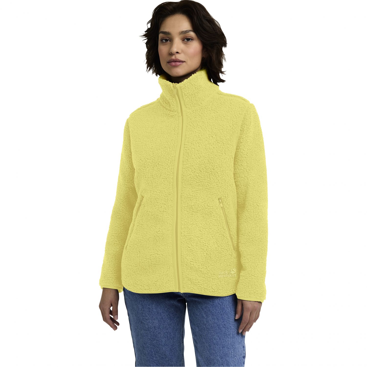 Jack Wolfskin High Curl, fleecejakke, dame, gul