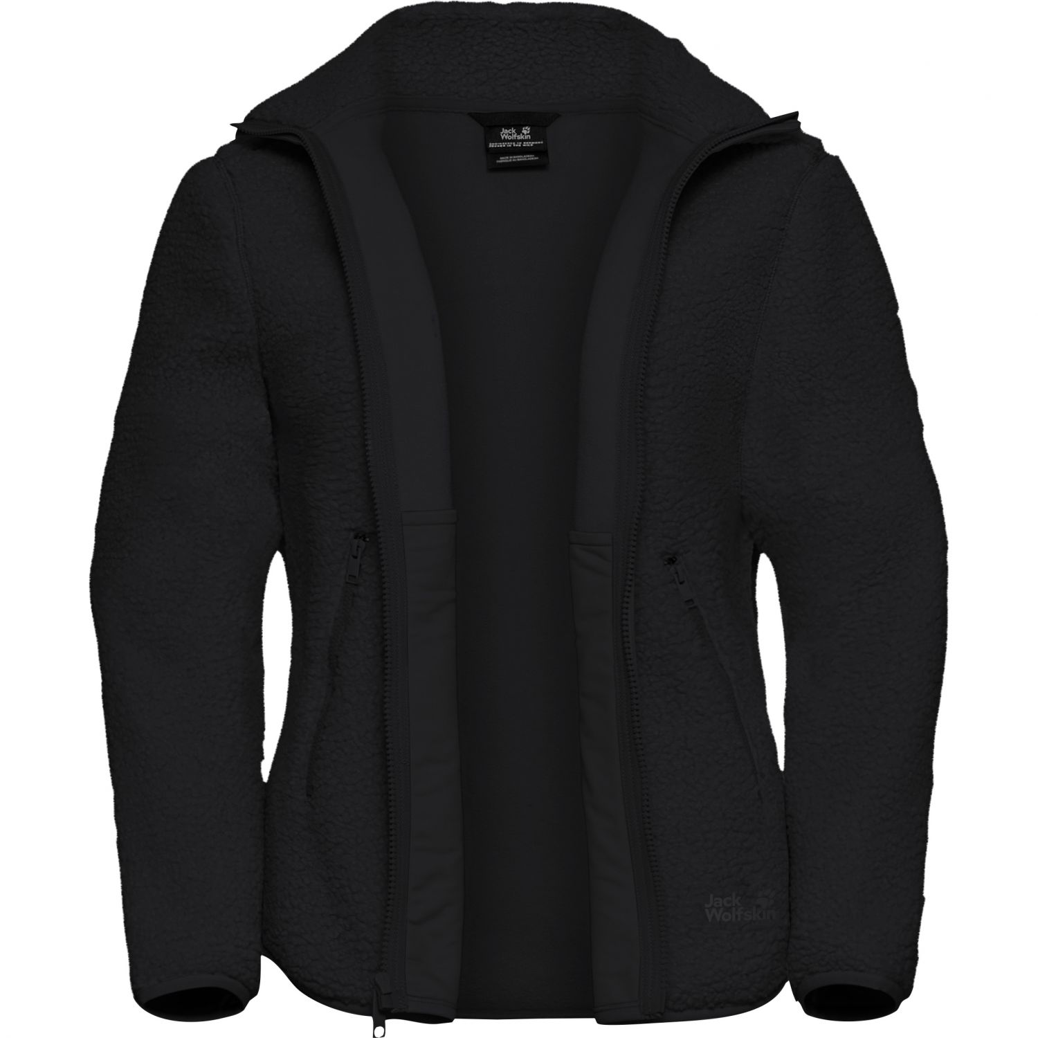 Jack Wolfskin High Curl fleecová bunda, dámska, čierna