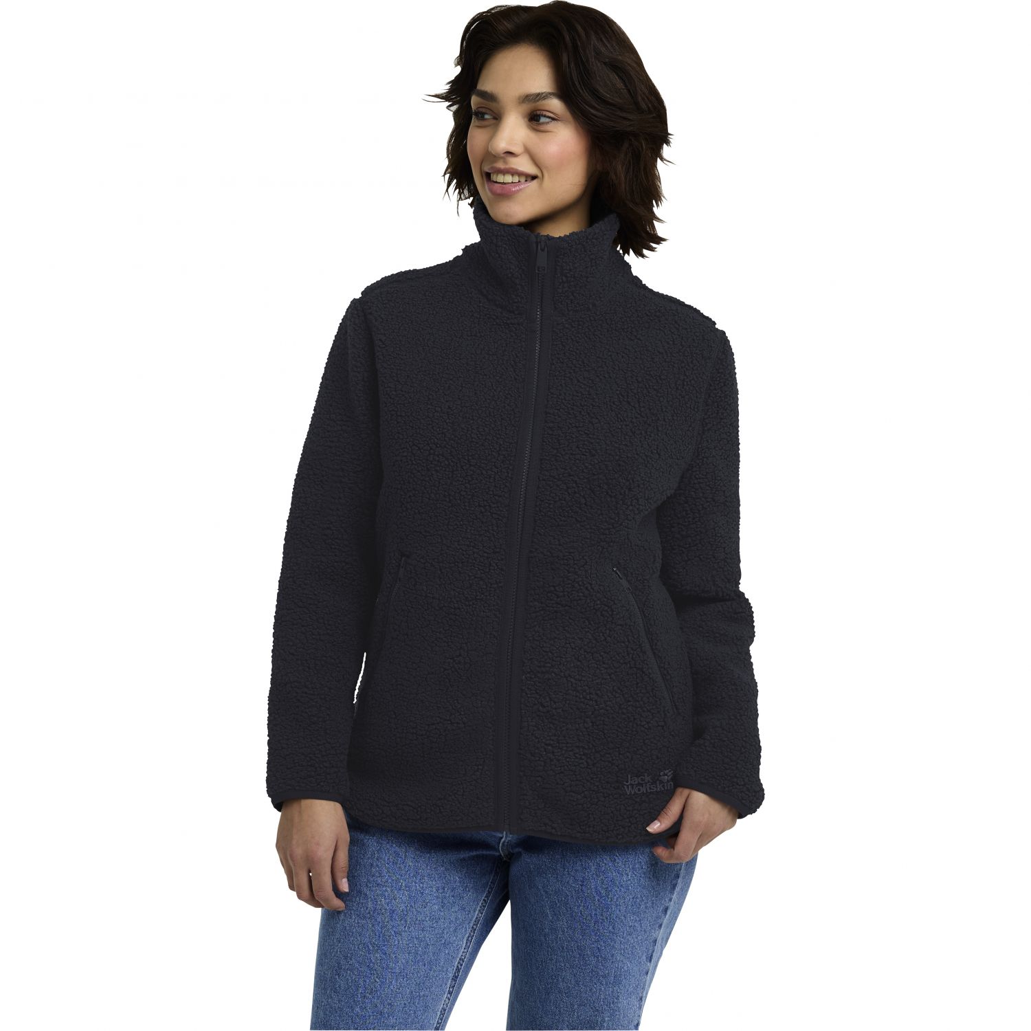 Jack Wolfskin High Curl fleecová bunda, dámska, tmavomodrá