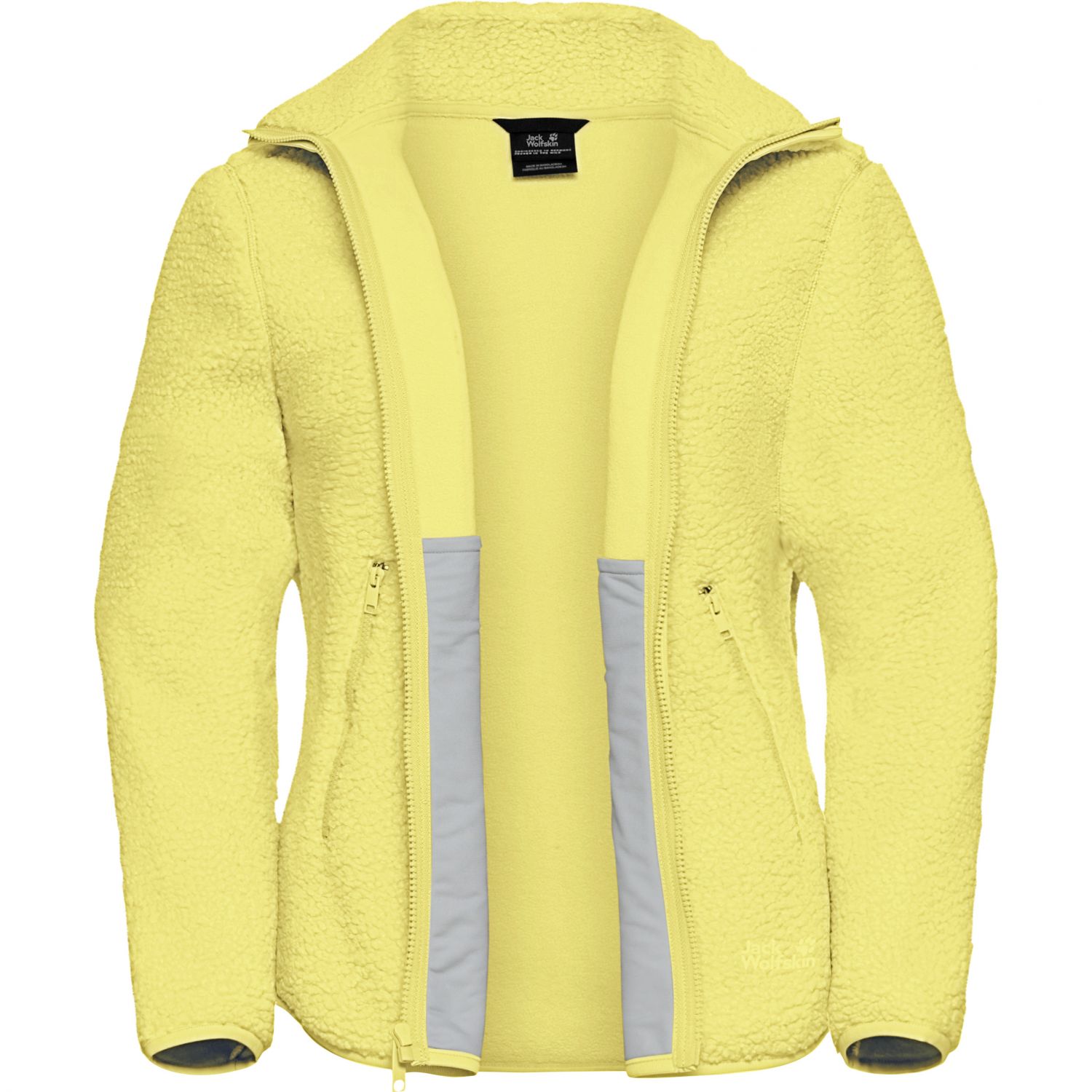 Jack Wolfskin High Curl fleecová bunda, dámska, žltá