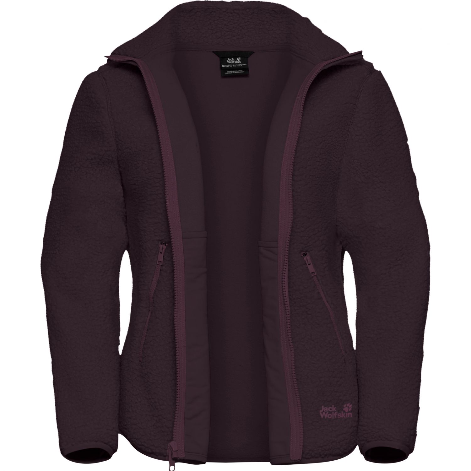 Jack Wolfskin High Curl, giacca in pile, donna, viola