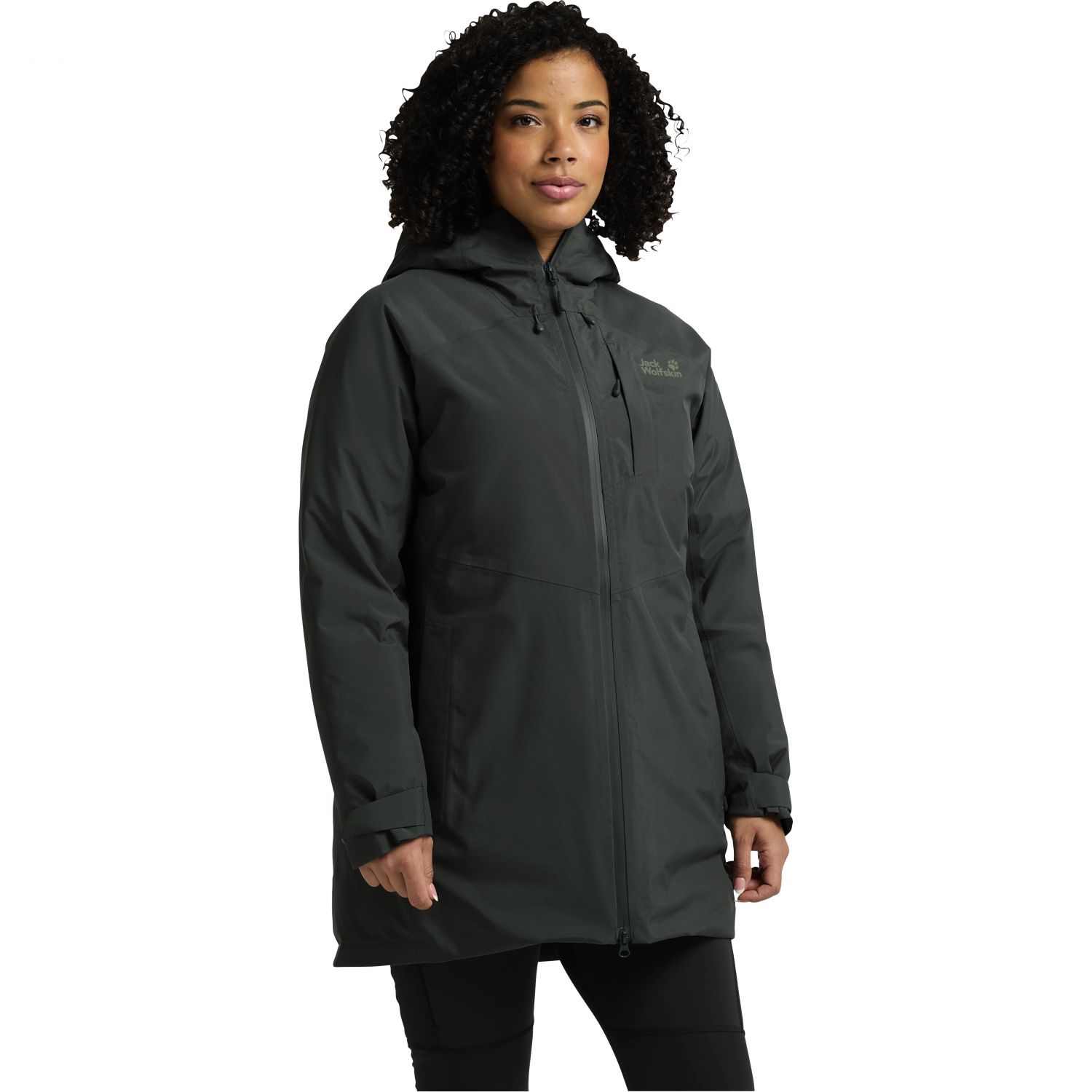 Jack Wolfskin Icecape 2L Down Ins, jachetă din puf pentru femei, verde închis