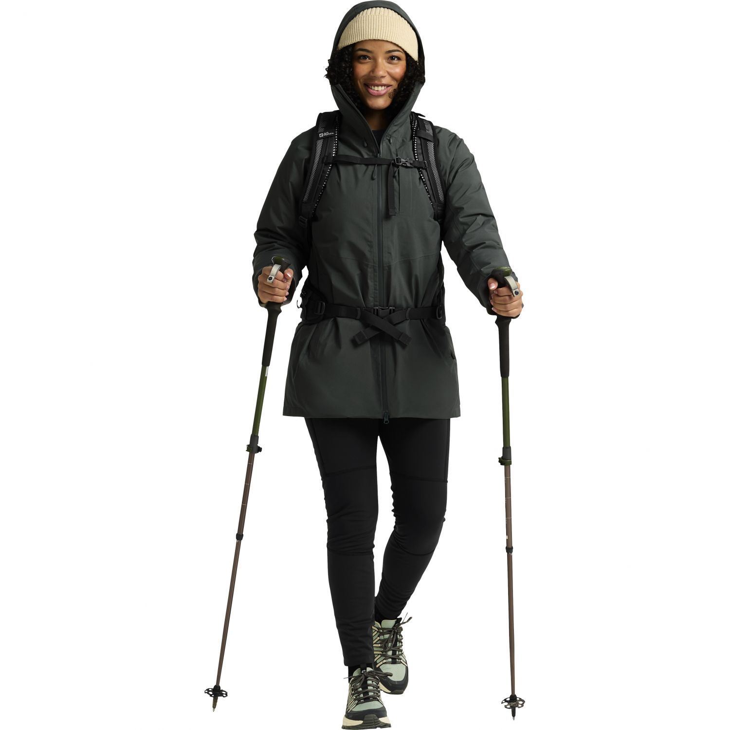 Jack Wolfskin Icecape 2L Down Ins, jachetă din puf pentru femei, verde închis