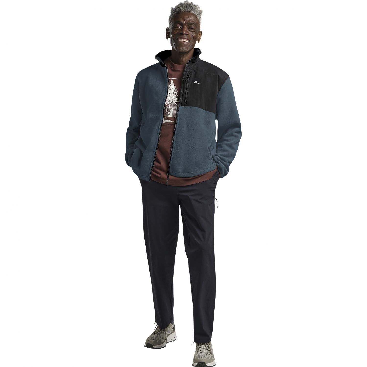 Jack Wolfskin Sumetro, casaco de lã, homem, azul