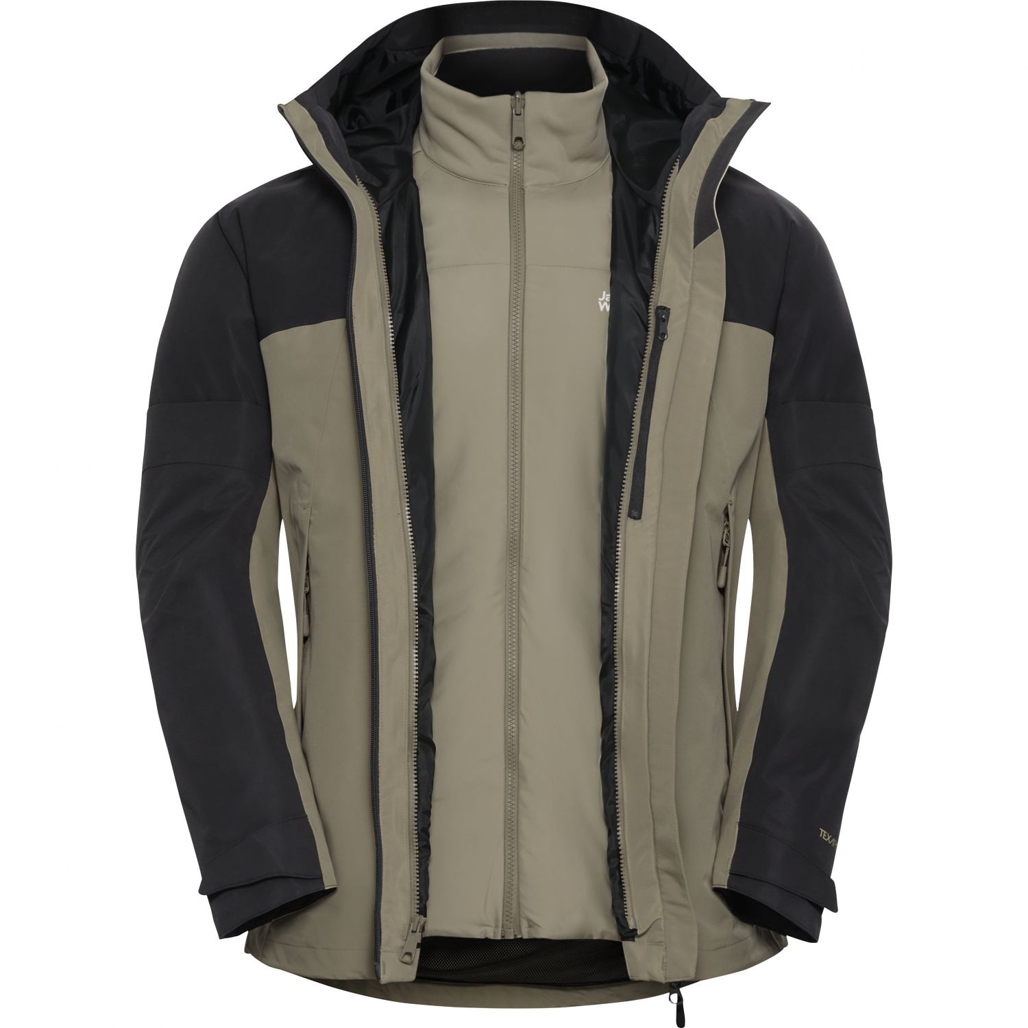 Jack Wolfskin Wild Places 3in1, Skijakke, Herre, Linen