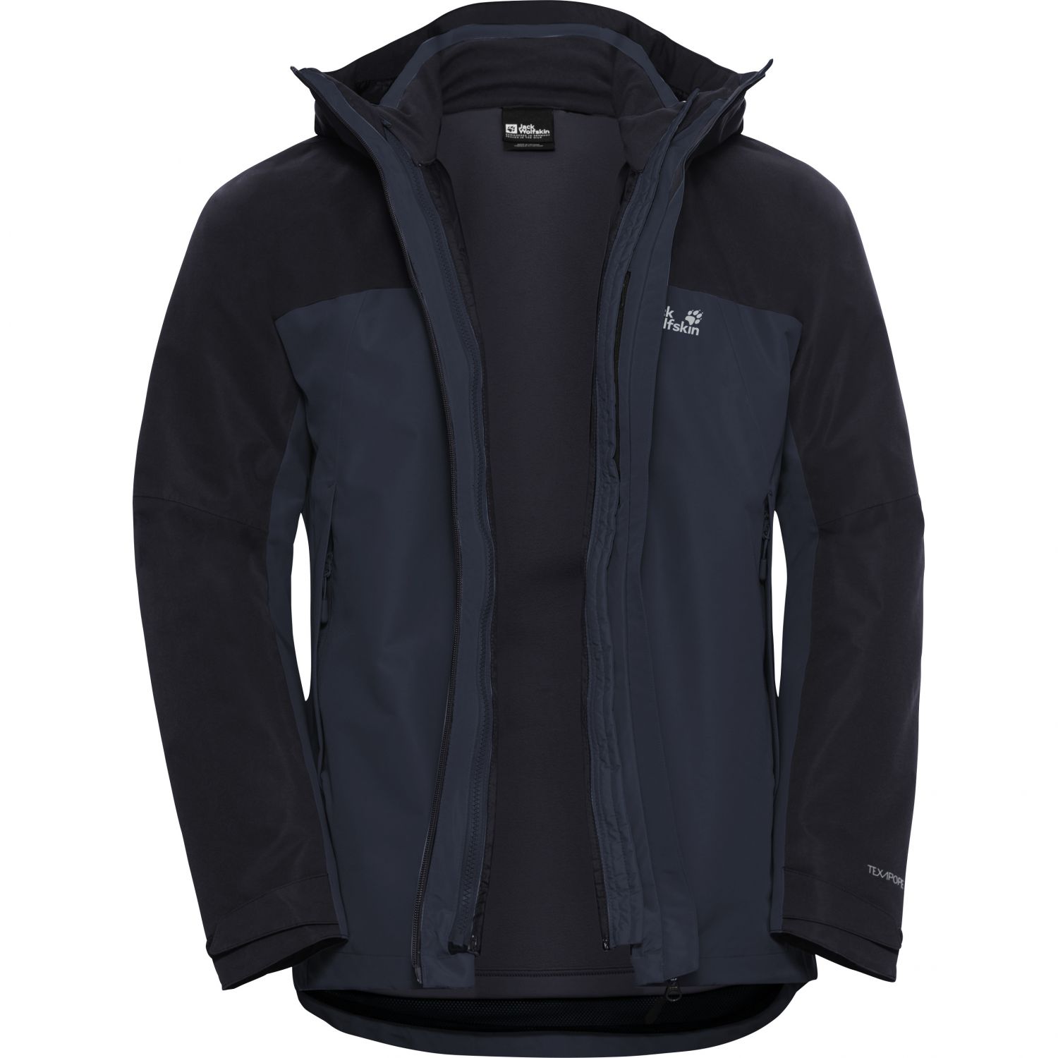 Jack Wolfskin Wild Places 3v1, lyžiarska bunda, pánska, tmavomodrá