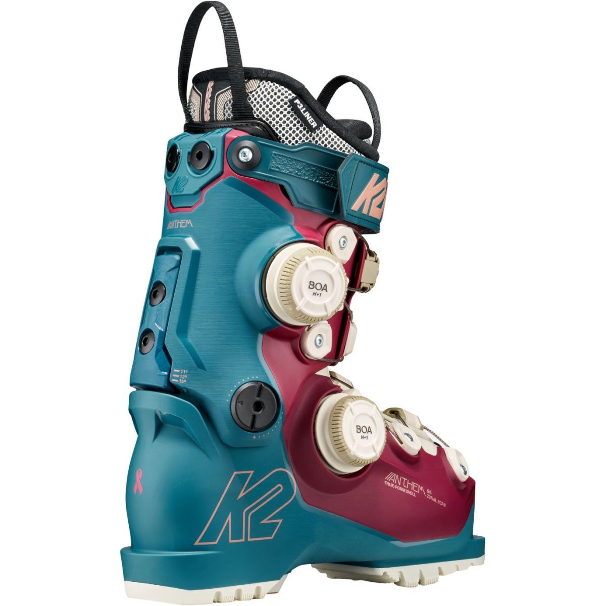 K2 Anthem 95 Zonal BOA, skistøvler, herre, grøn/rød