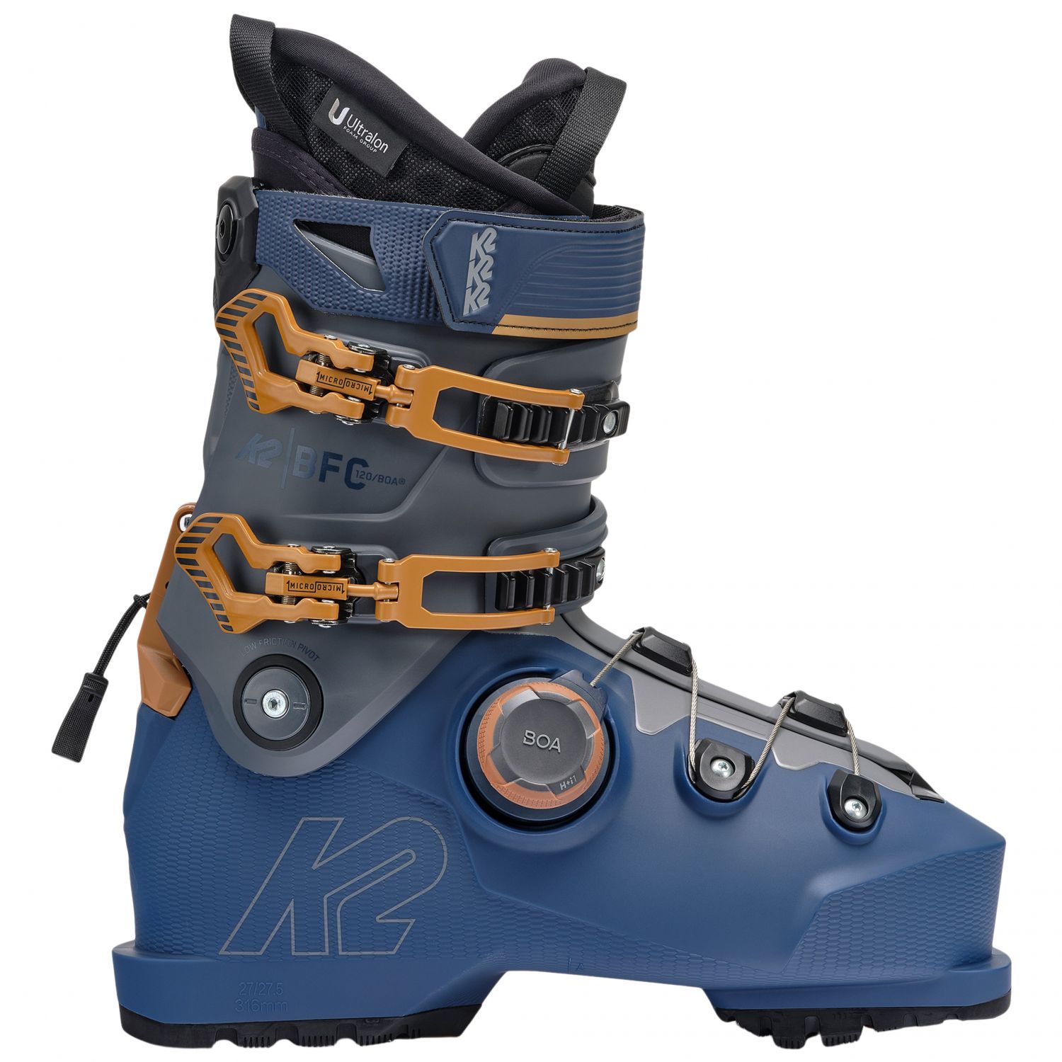 K2 BFC 120 BOA, chaussures de ski, hommes, gris/bleu foncé