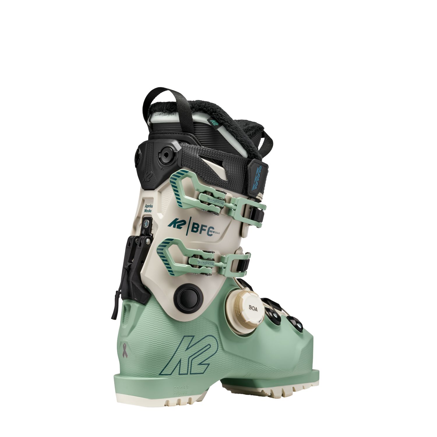 K2 BFC 85 BOA, botas de esquí, mujer, verde/blanco