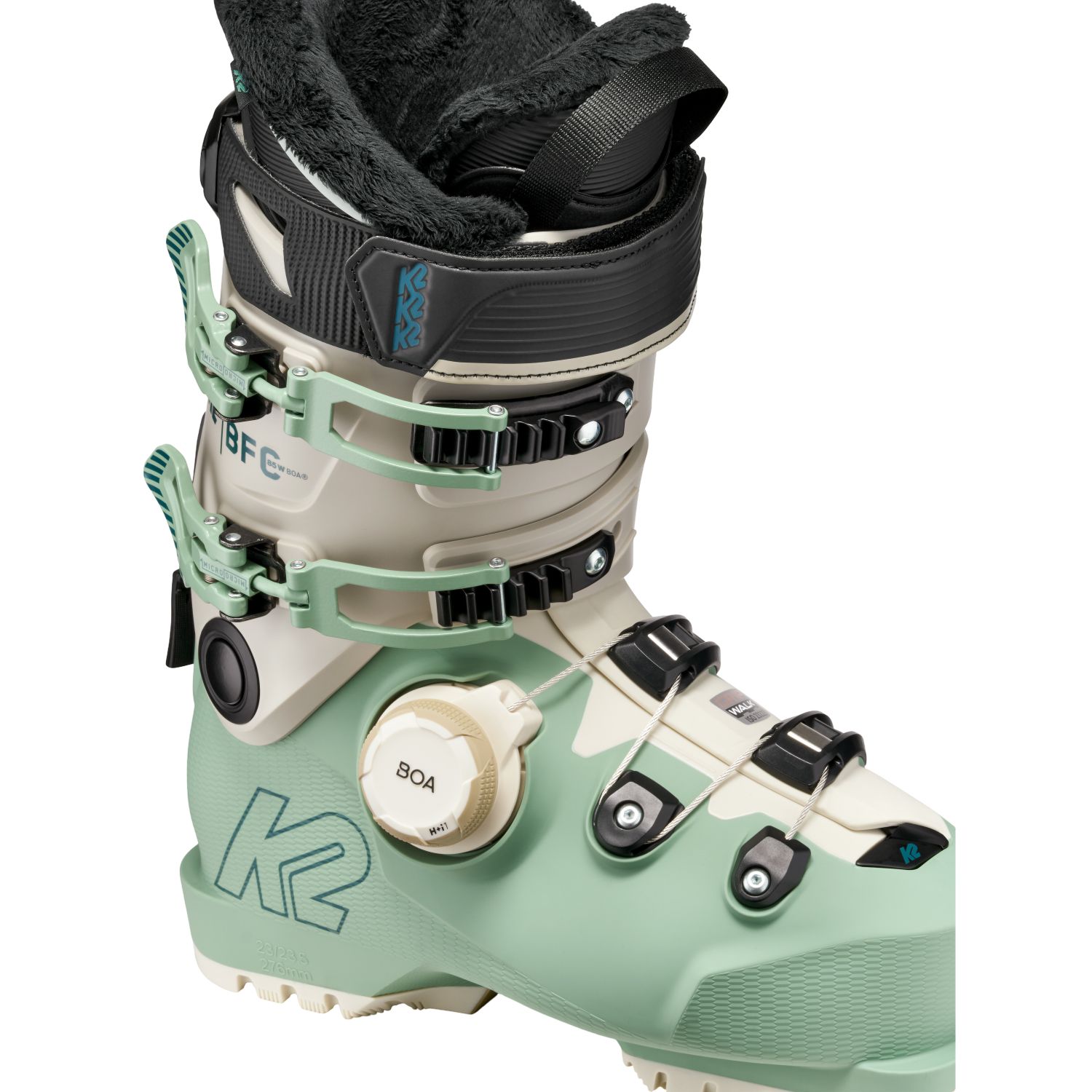 K2 BFC 85 BOA, skistøvler, dame, grøn/hvid
