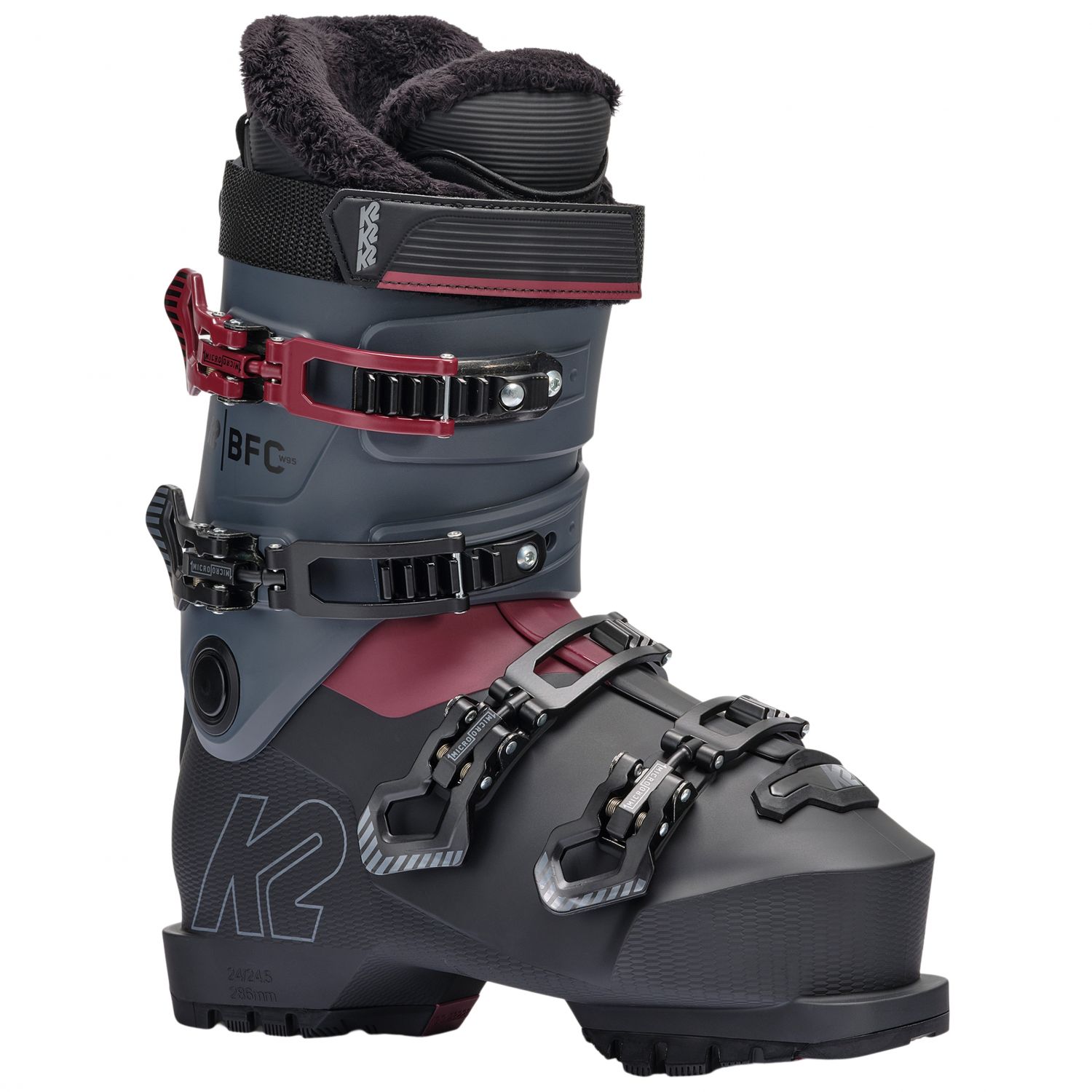 K2 BFC 95, skischoenen, dame, grijs/zwart