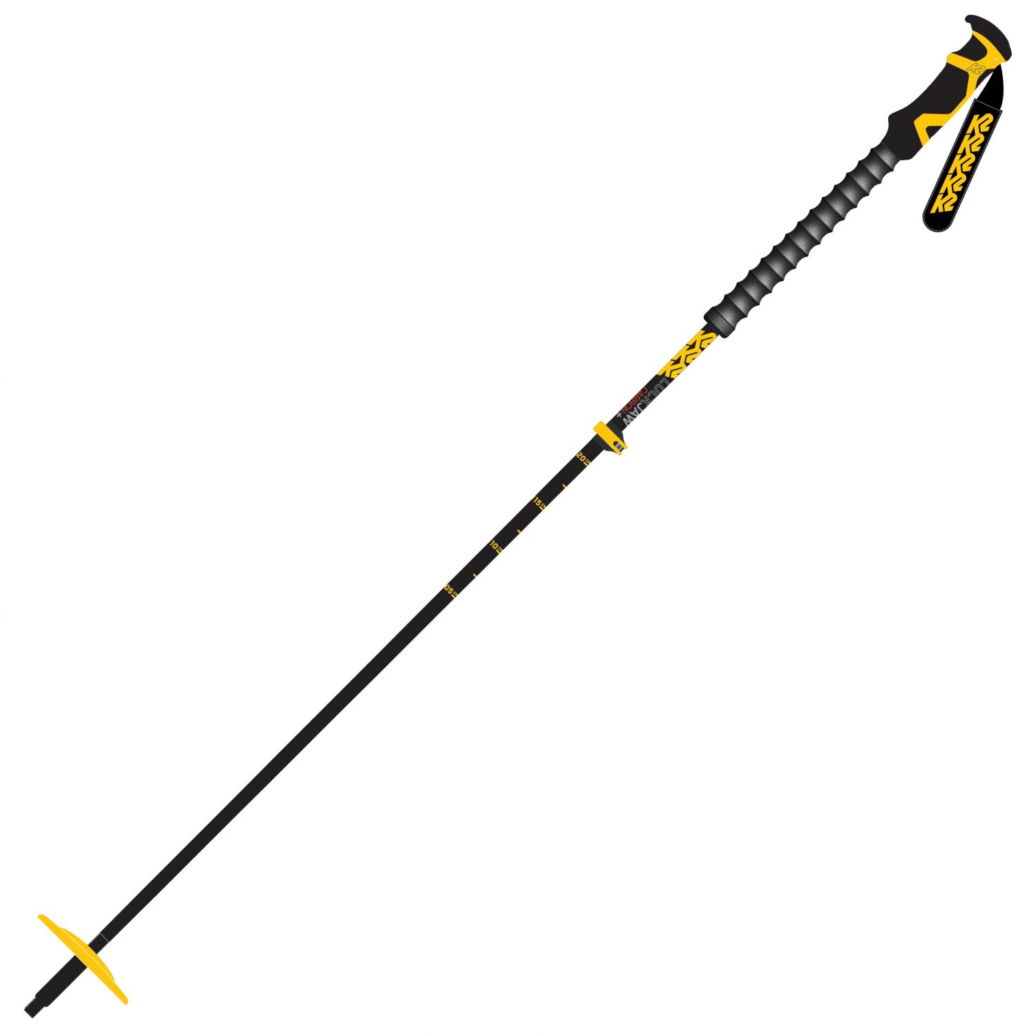 K2 Lockjaw Carbon Plus, bastões de esqui, preto