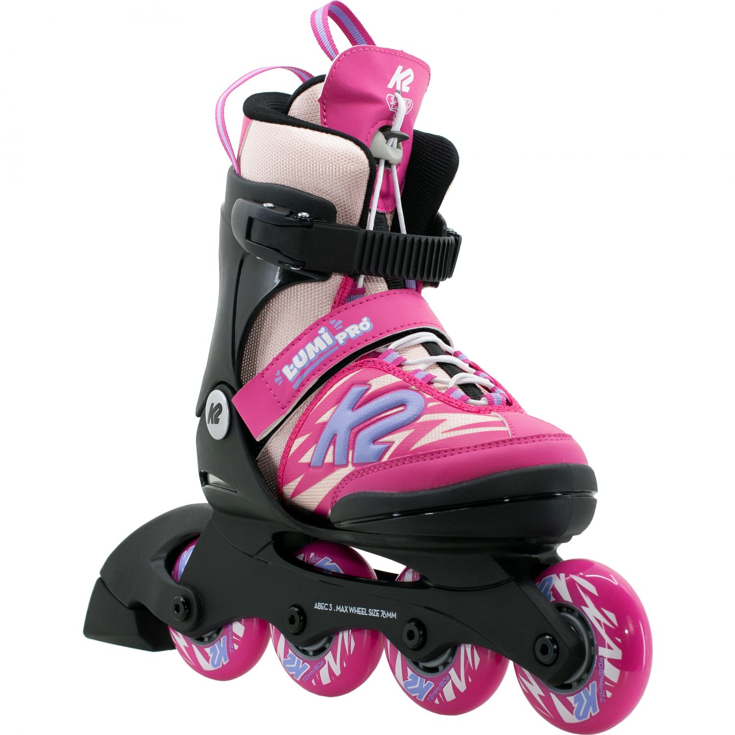 K2 Lumi Pro, kolieskové korčule, junior, ružová/modrá