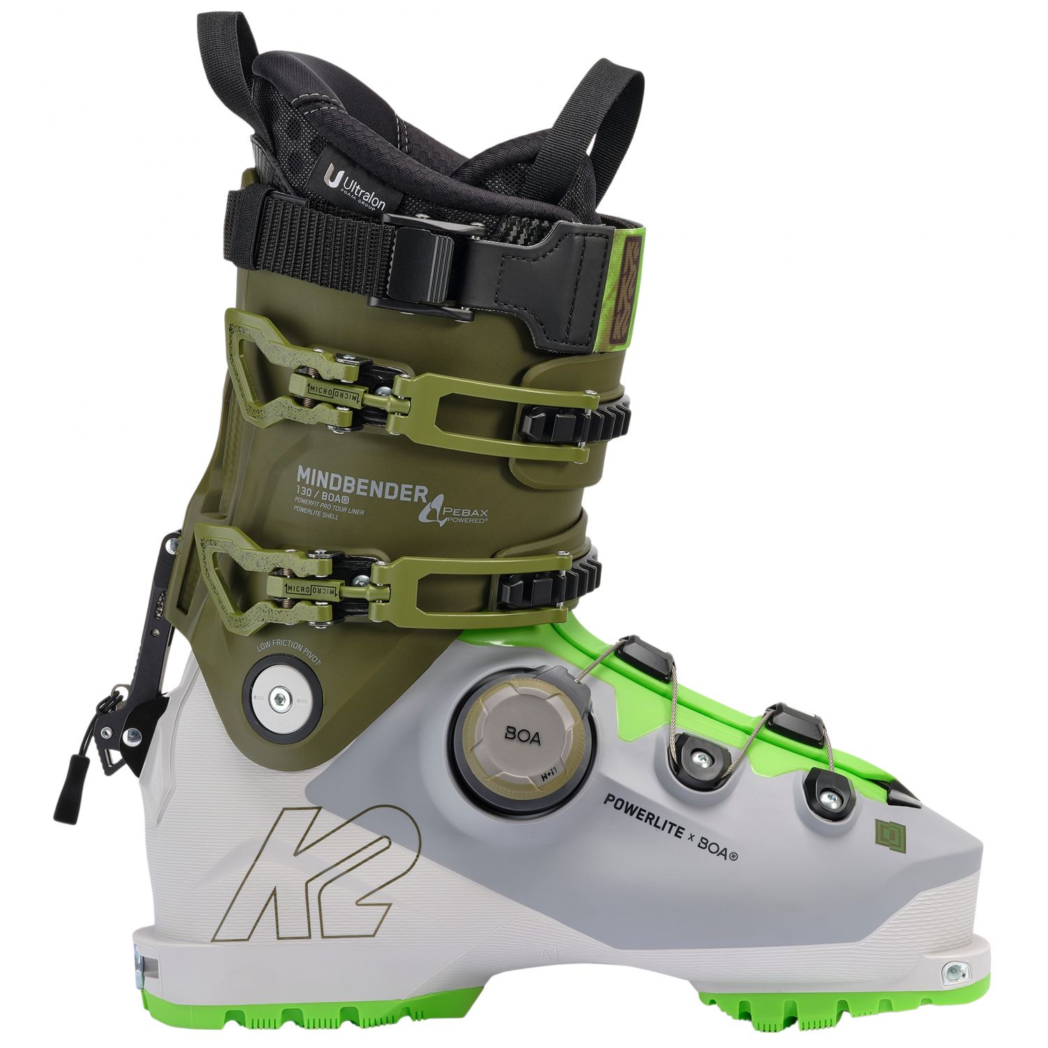 K2 Mindbender 130 BOA, scarponi da sci, uomo, grigio/verde