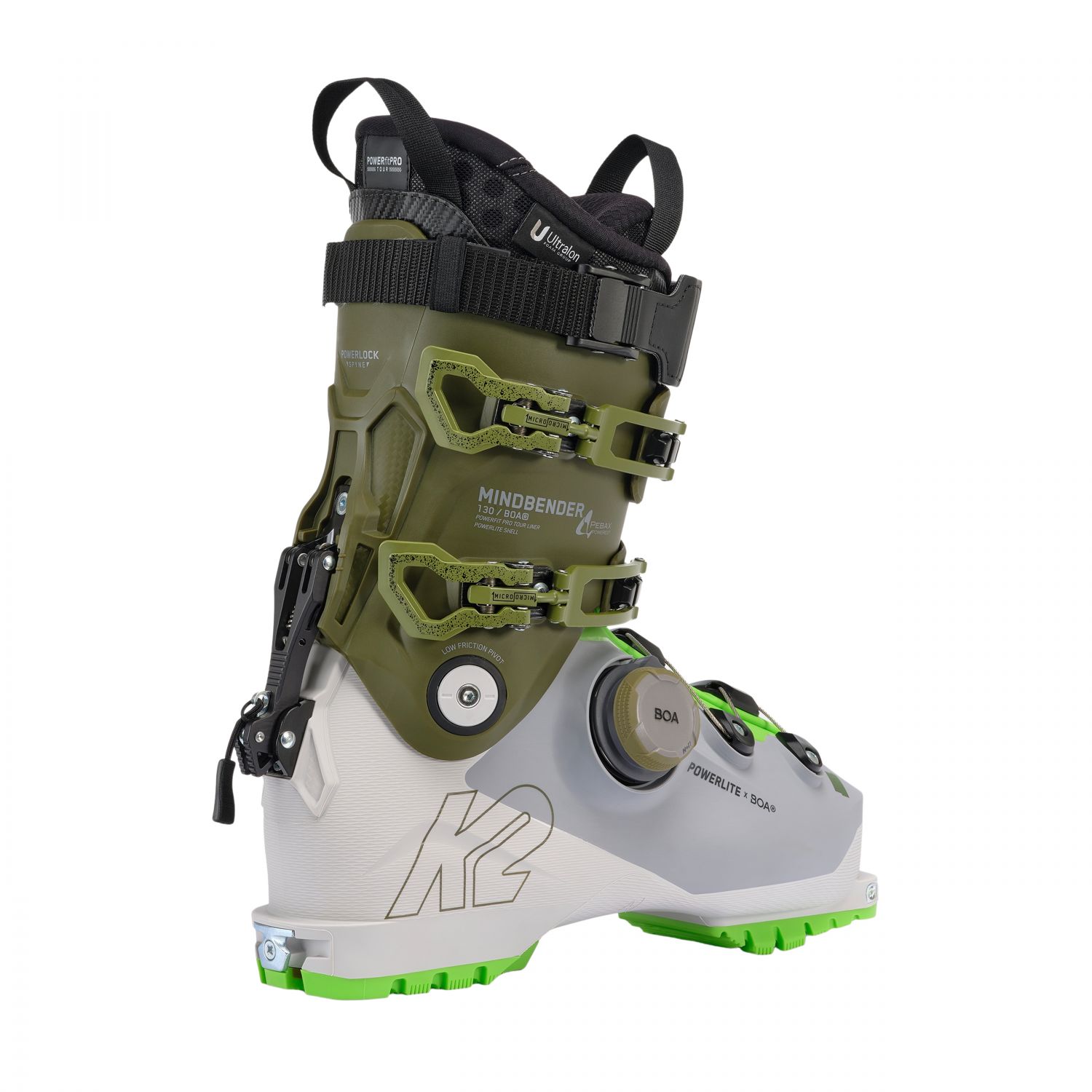 K2 Mindbender 130 BOA, scarponi da sci, uomo, grigio/verde