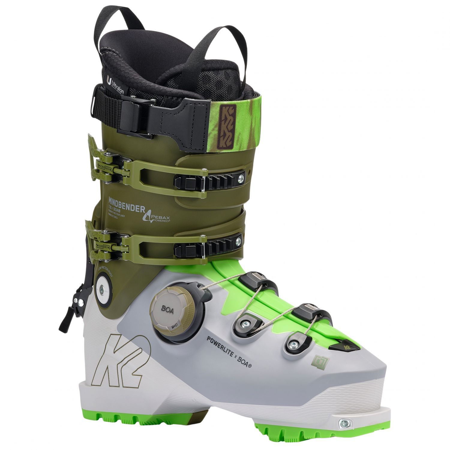 K2 Mindbender 130 BOA, skischoenen, meneer, grijs/groen