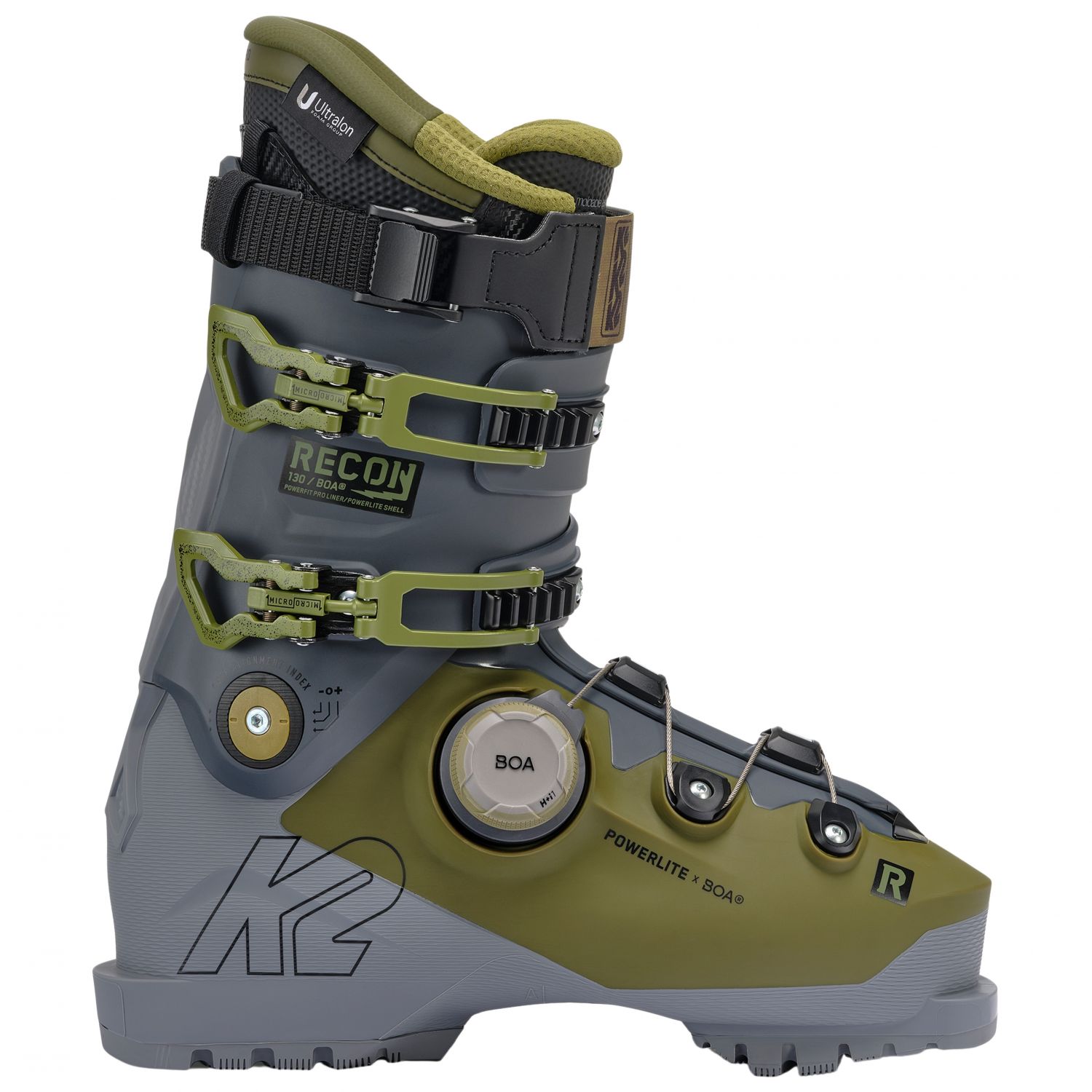 K2 Recon 130 BOA, chaussures de ski, hommes, vert/gris