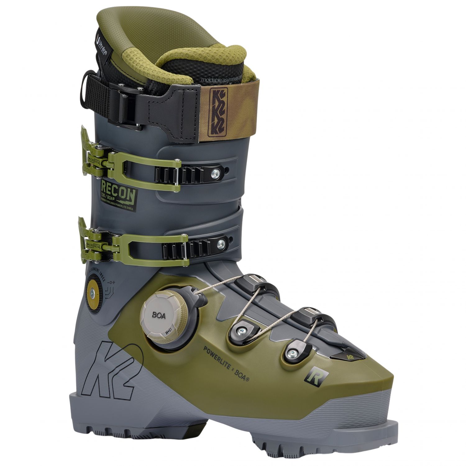 K2 Recon 130 BOA, chaussures de ski, hommes, vert/gris