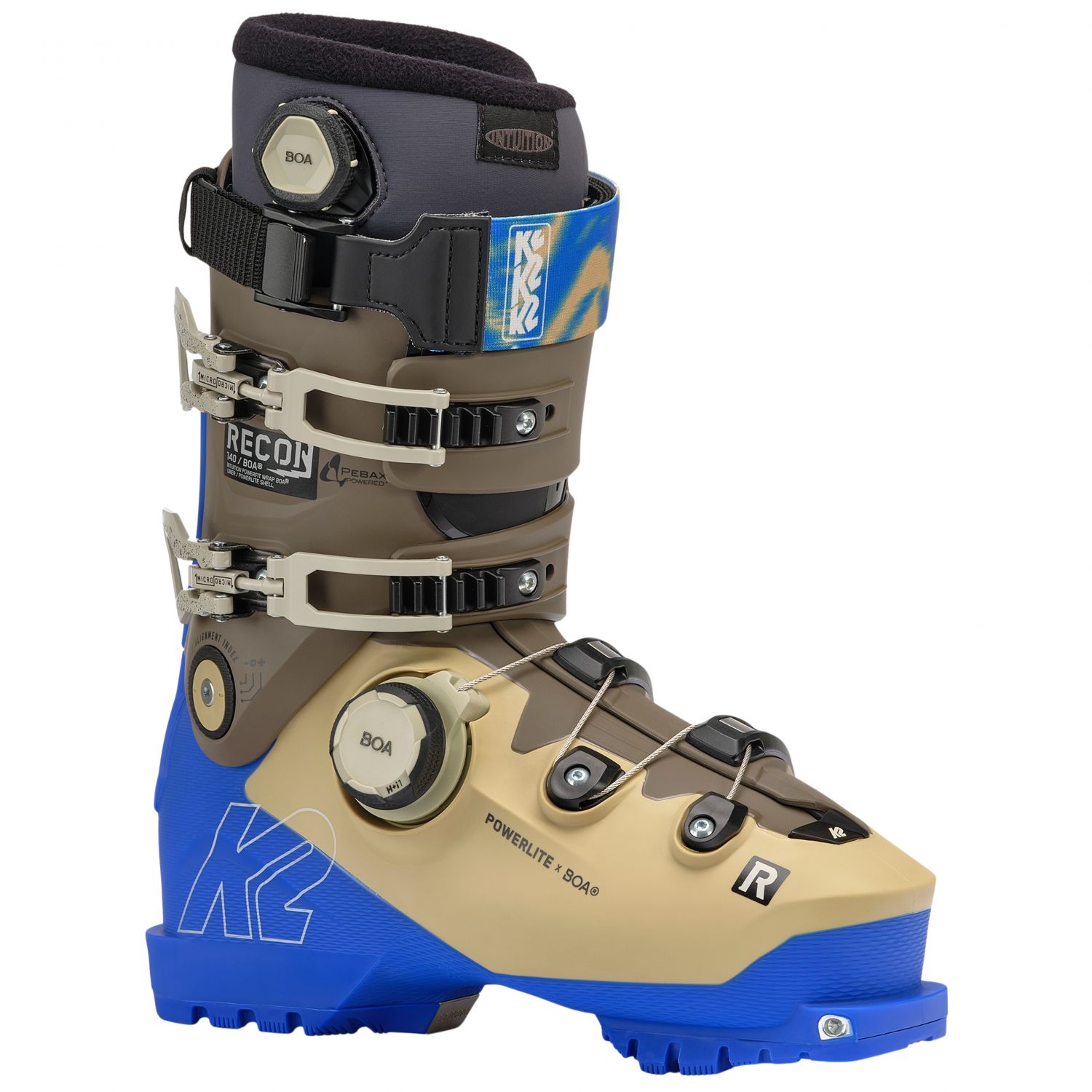 K2 Recon 140 BOA, buty narciarskie, męskie, brązowy/niebieski