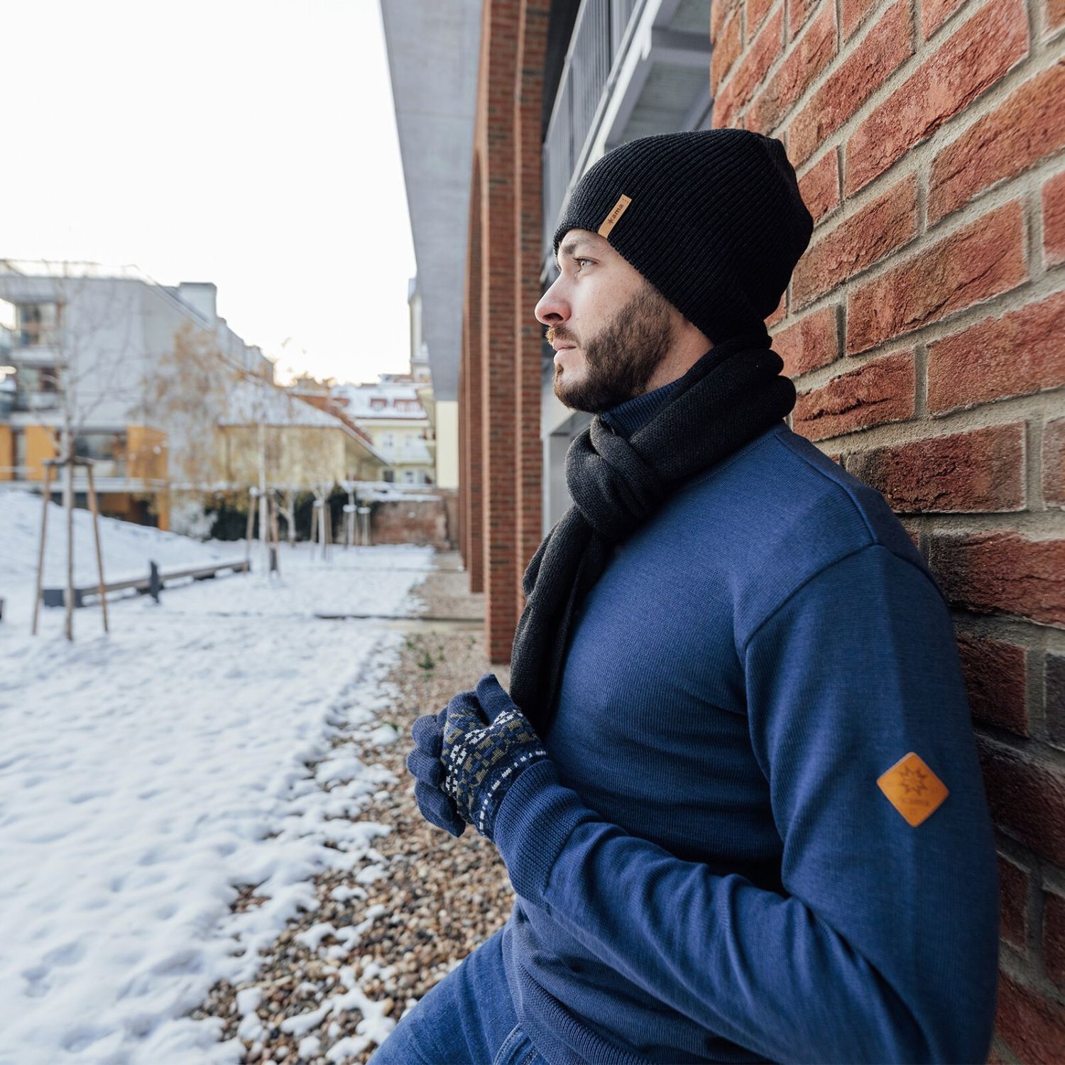 Kama Bjørn Merino, Sweater, Herr, Mörkblå