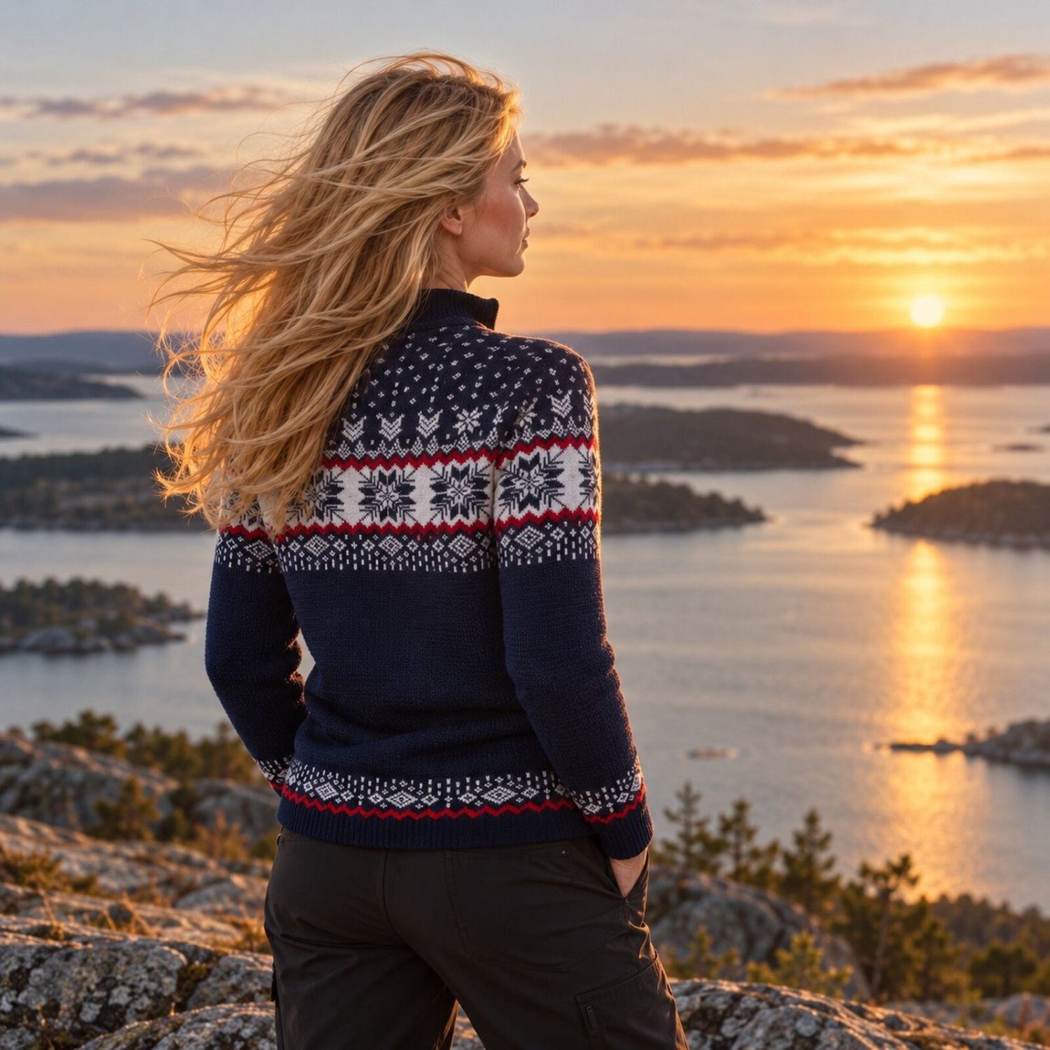 Kama Erik Merino Sweater, herre, navy
