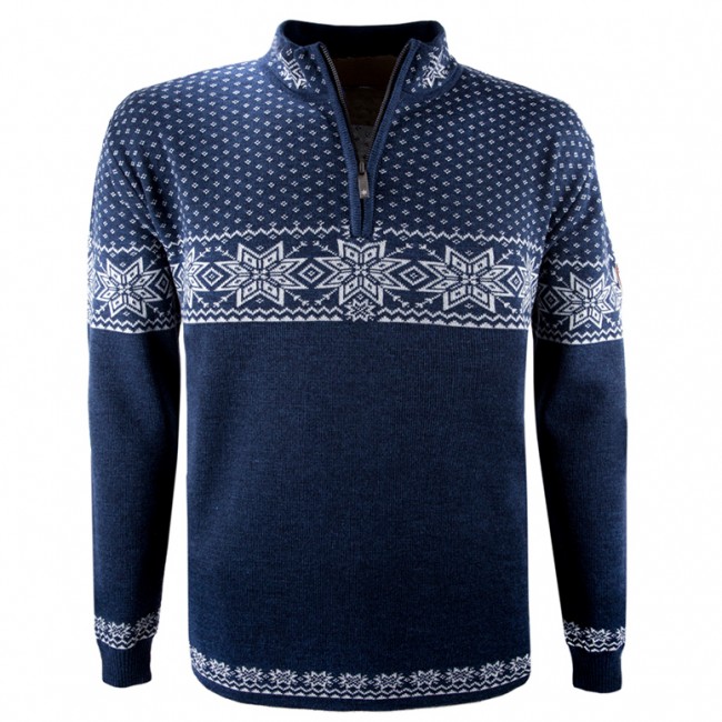 Kama Rune, maglione in merino, uomo, blu navy