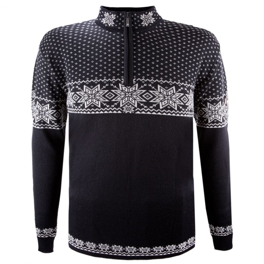 Kama Rune, maglione in merino, uomo, nero