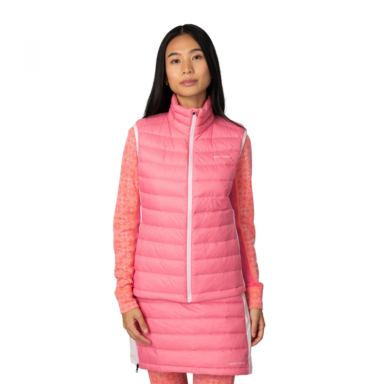 Kari Traa Emilie Down Vest, donsbodywarmer, dames, roze